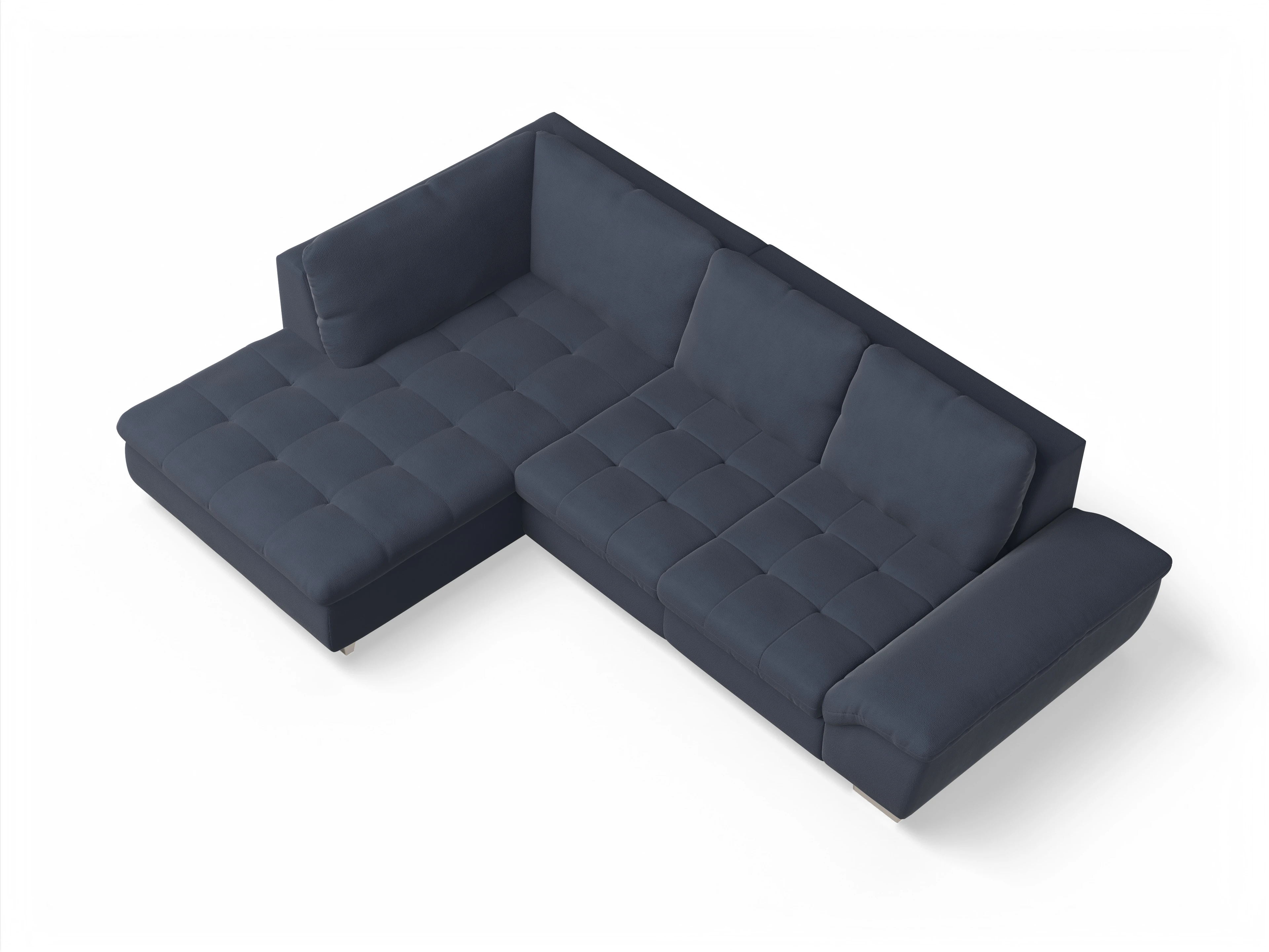 Ansicht des Produktes SC Smart 1007 Ecksofa links Abschluss offen in Stoff Blau