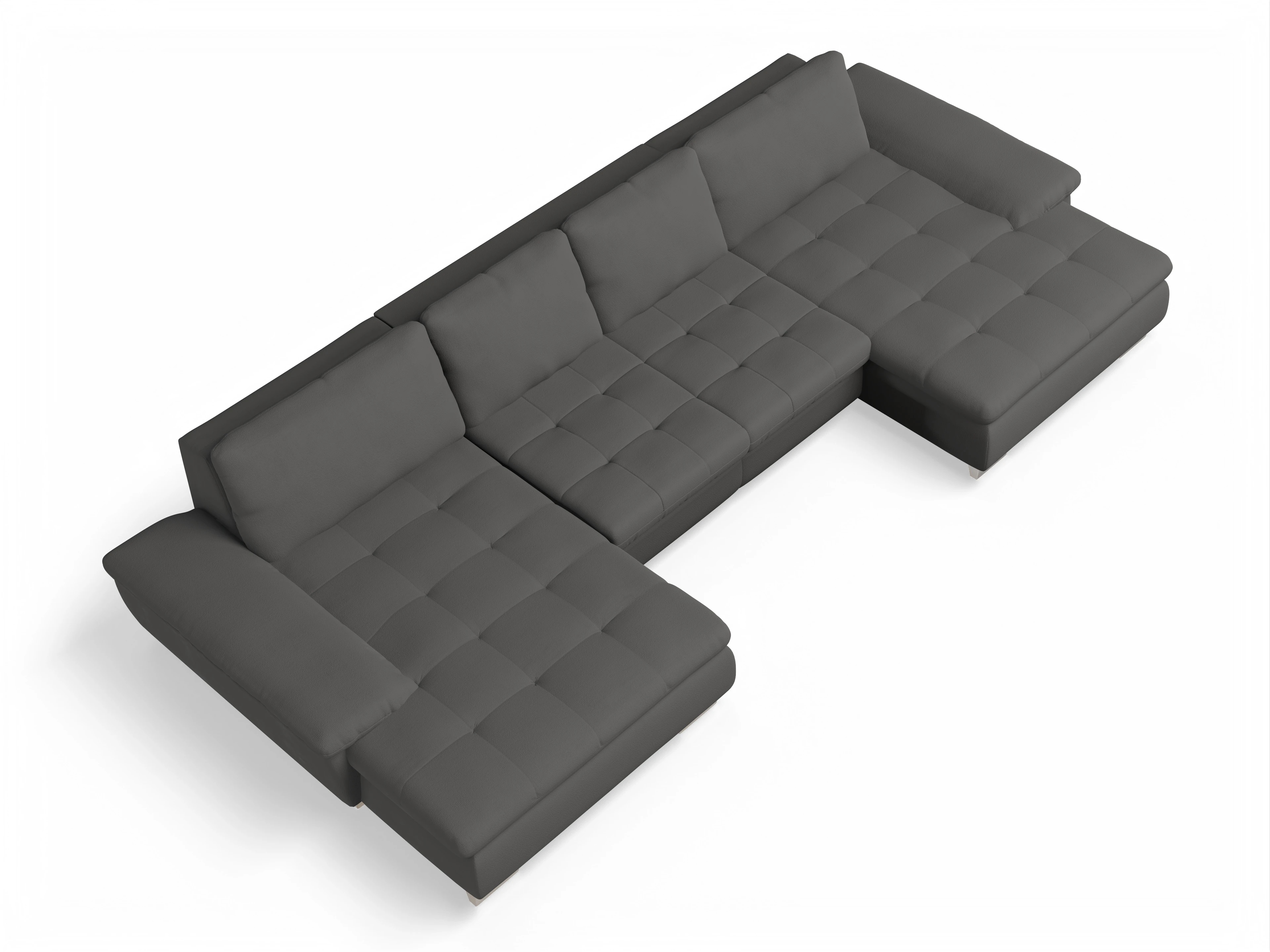 Ansicht des Produktes SC Smart 1007 Wohnlandschaft offen beidseitig in Stoff Grau