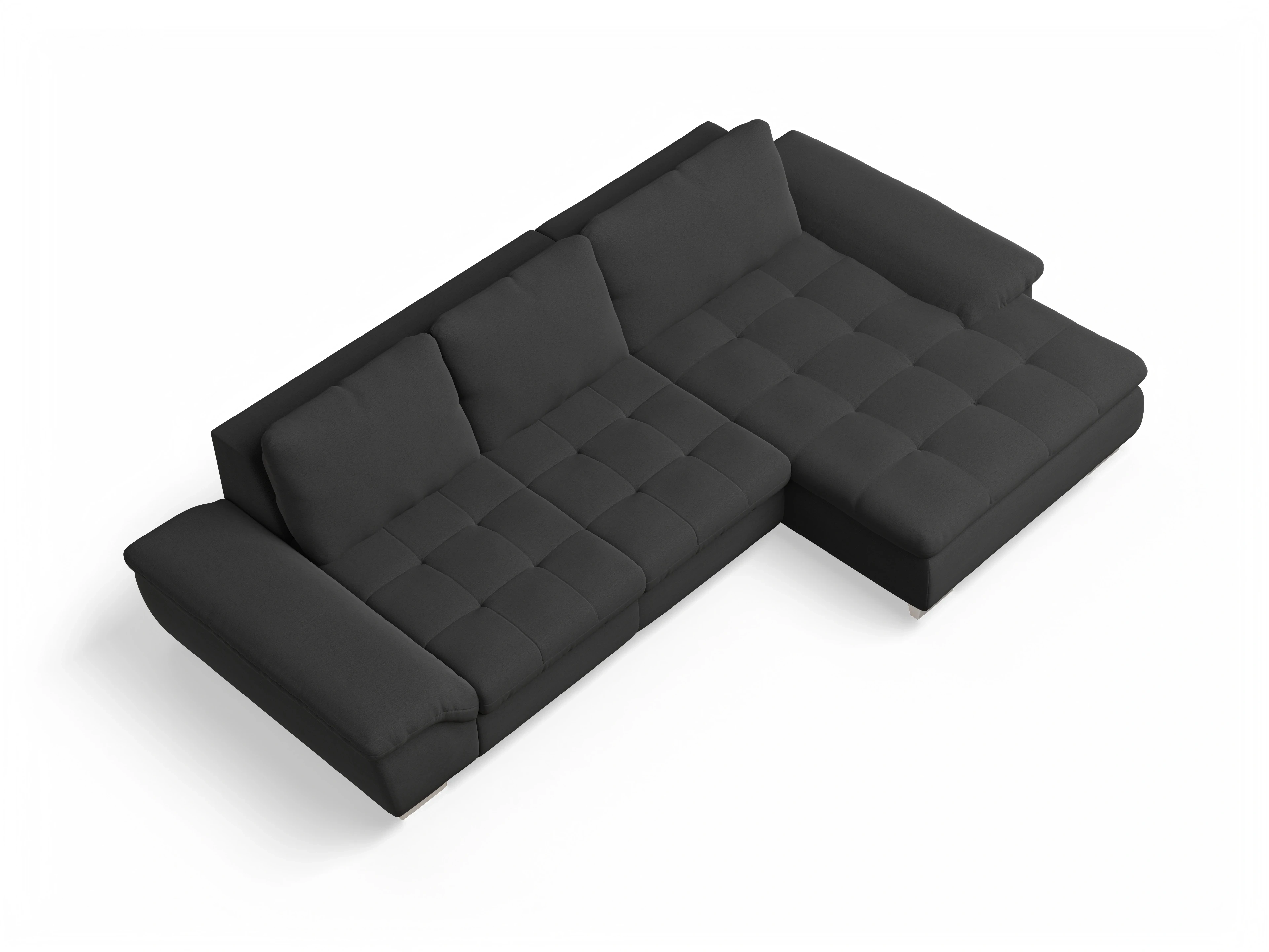 Ansicht des Produktes SC Smart 1007 Ecksofa rechts Abschluss offen in Stoff Grau