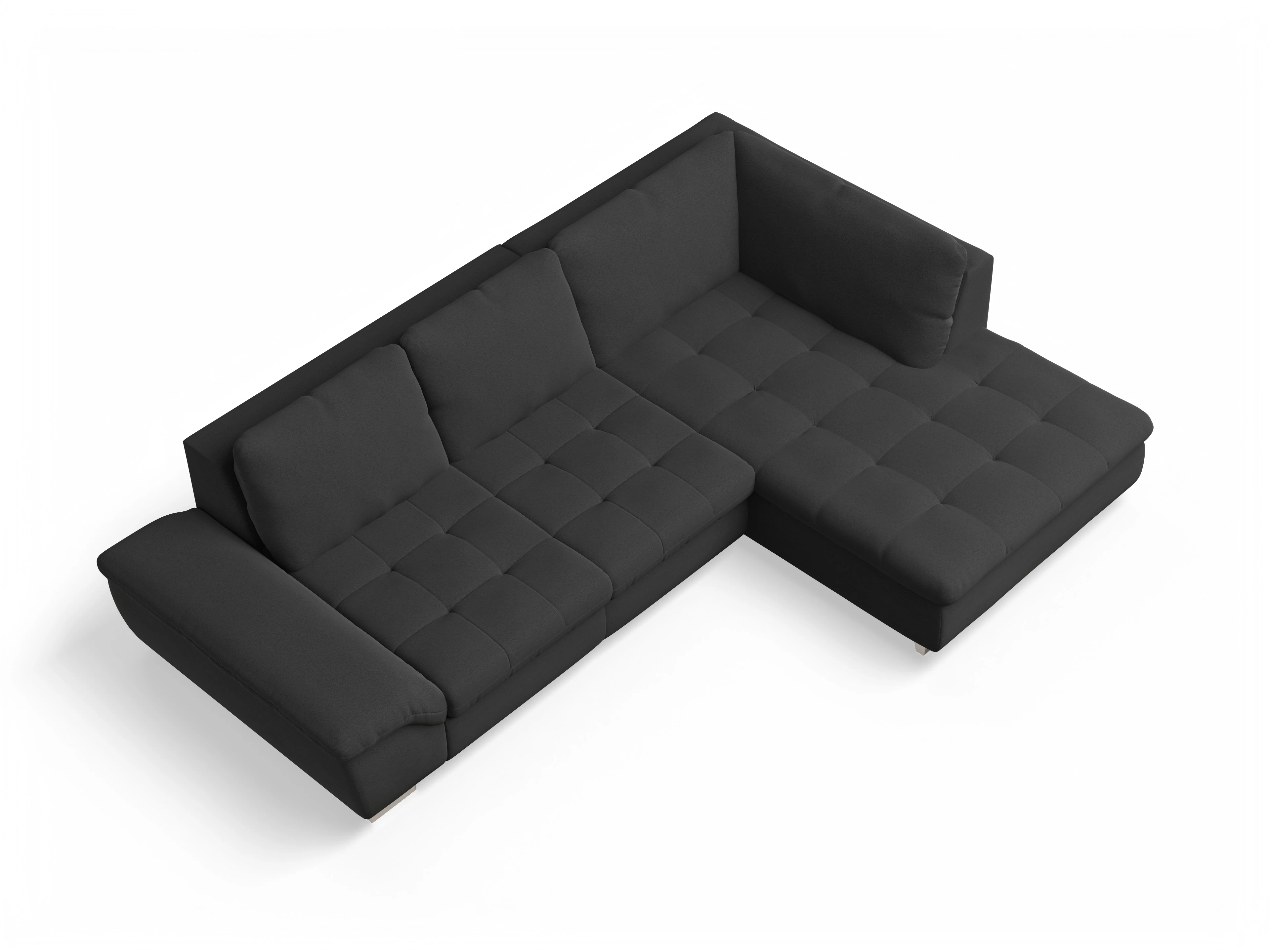 Ansicht des Produktes SC Smart 1007 Ecksofa rechts Abschluss offen in Stoff Grau