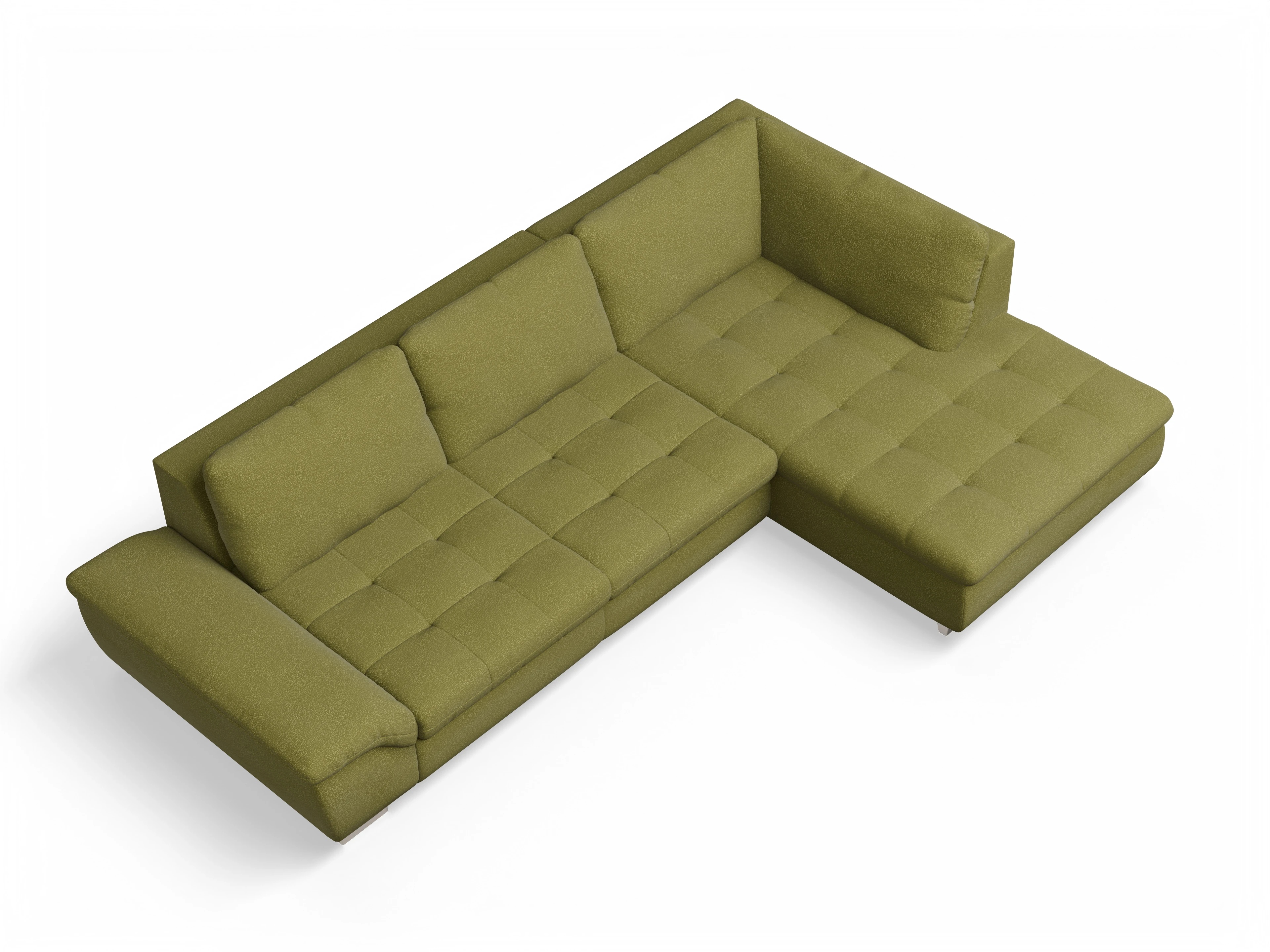 Sitz Concept smart 1007 Kombielement Large R Ansicht des Produktes SC Smart 1007 Ecksofa rechts Abschluss offen in Stoff Grün
