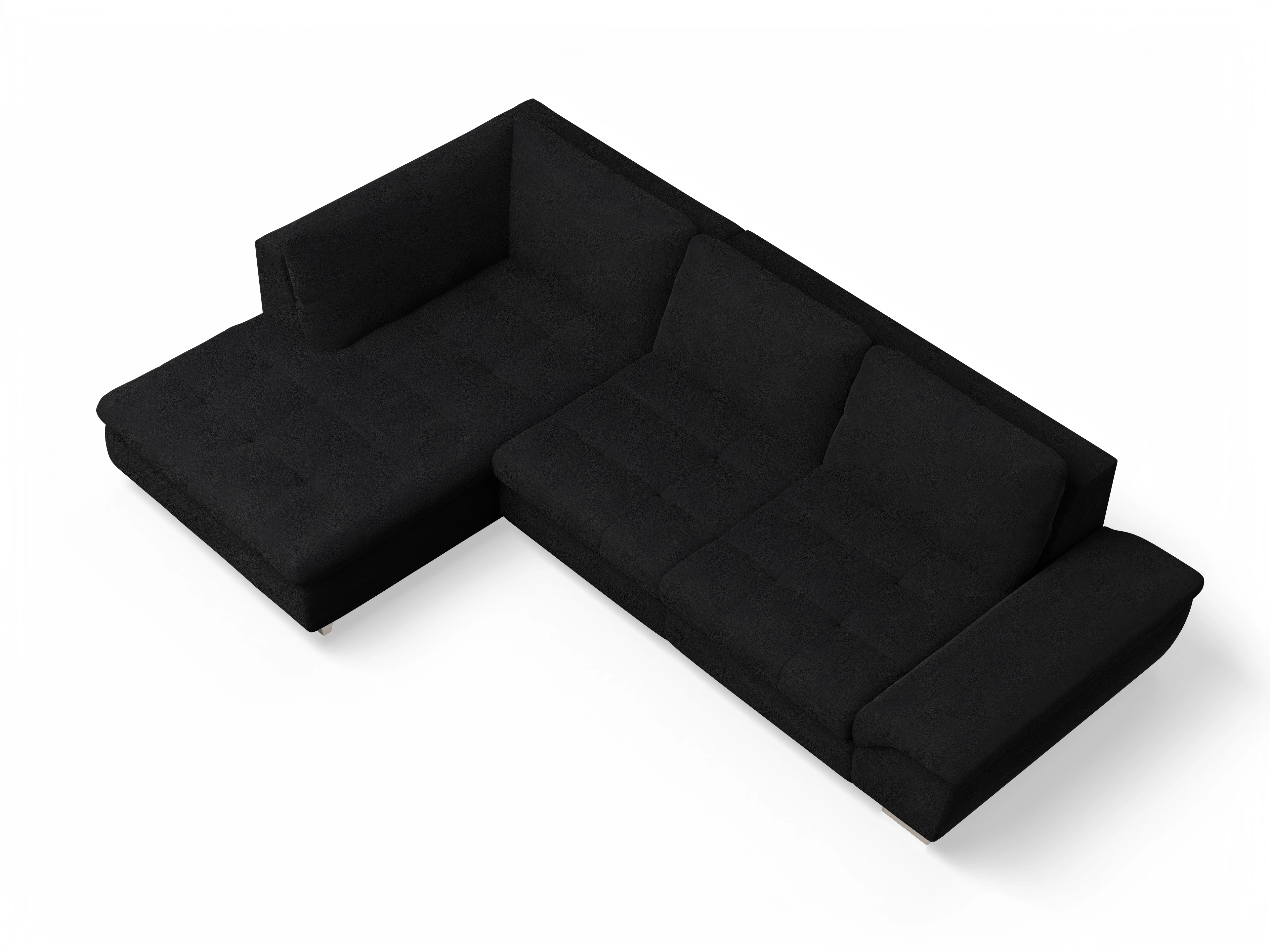 Sitz Concept smart 1007 Kombielement Large L Ansicht des Produktes SC Smart 1007 Ecksofa links Abschluss offen in Stoff Schwarz