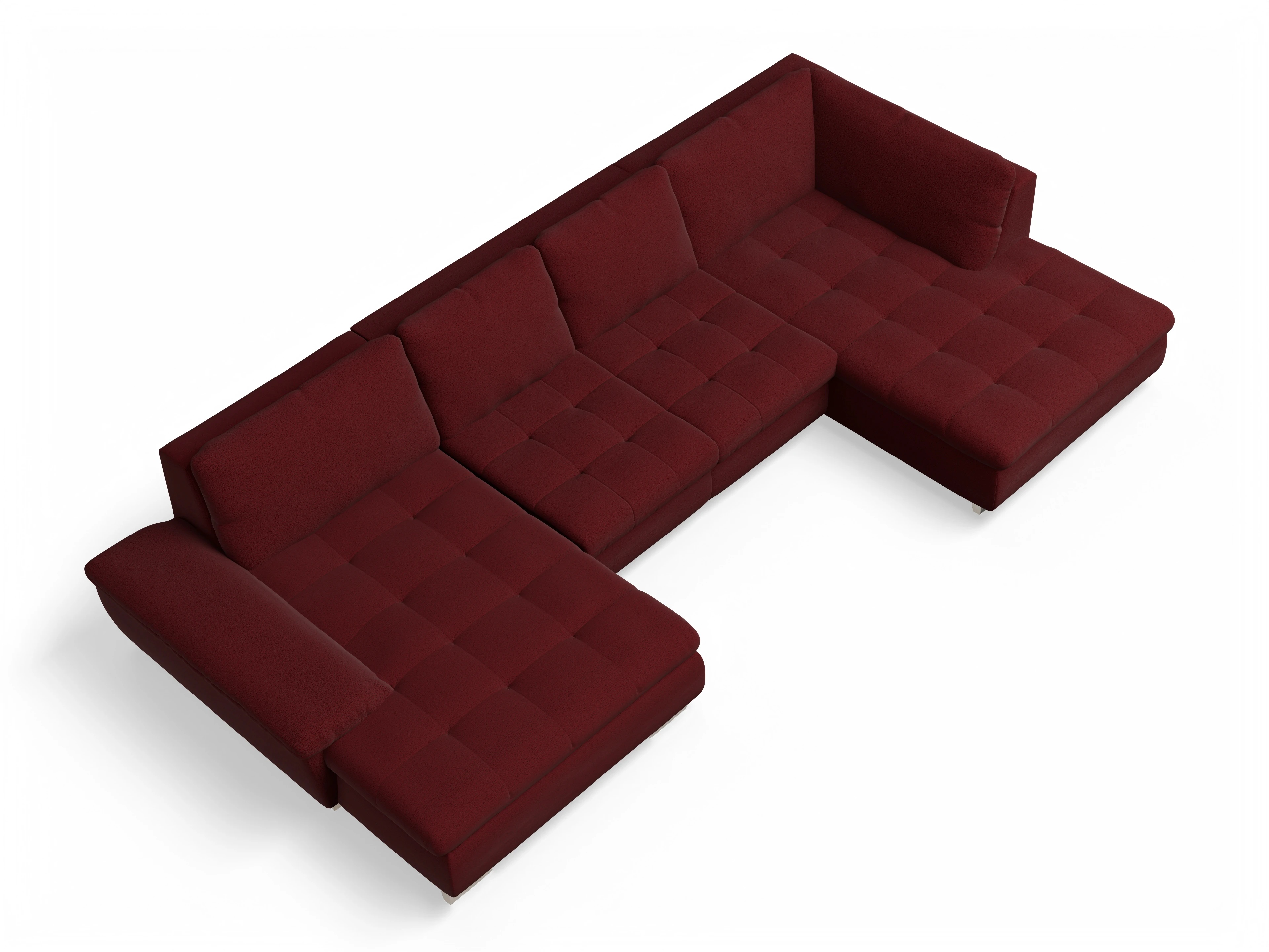 Ansicht des Produktes SC Smart 1007 Wohnlandschaft offen beidseitig in Stoff Rot