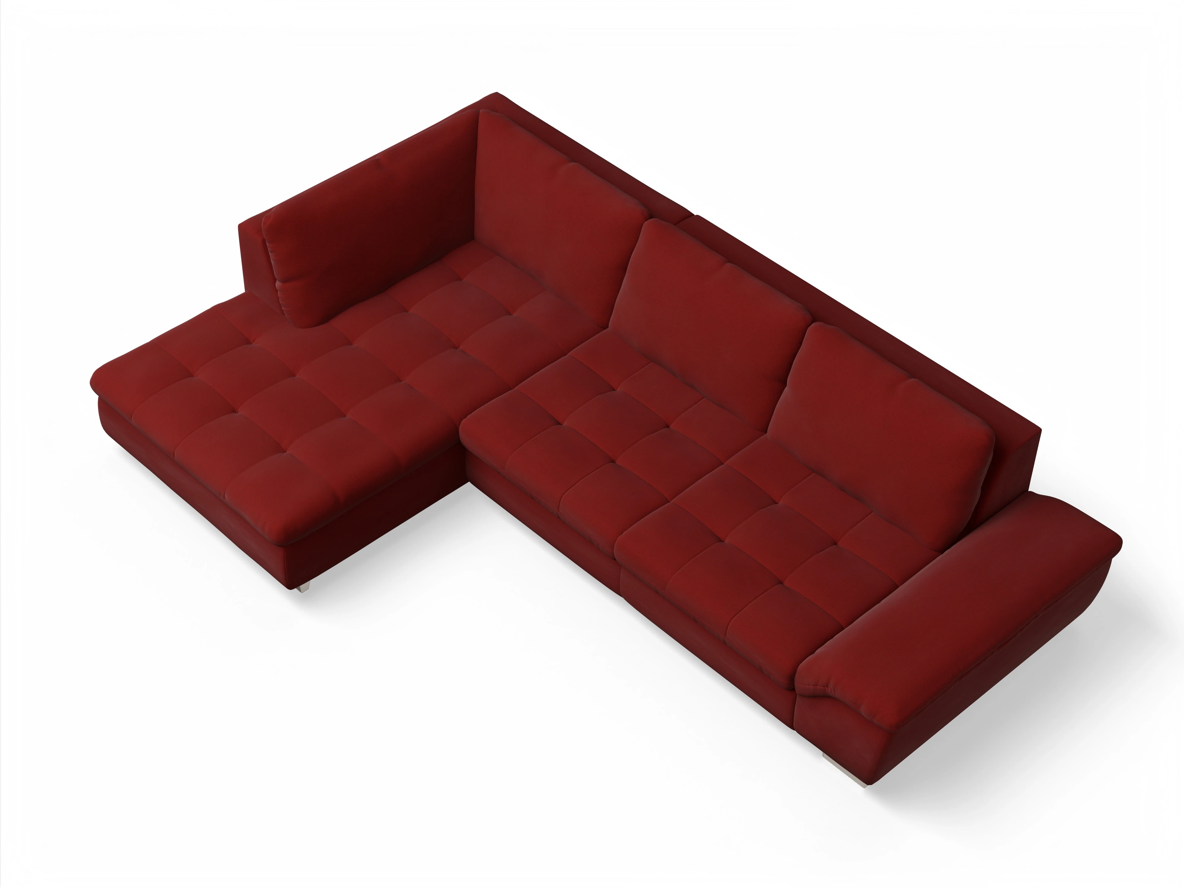 Sitz Concept smart 1007 Kombielement Large L Ansicht des Produktes SC Smart 1007 Ecksofa links Abschluss offen in Stoff Rot
