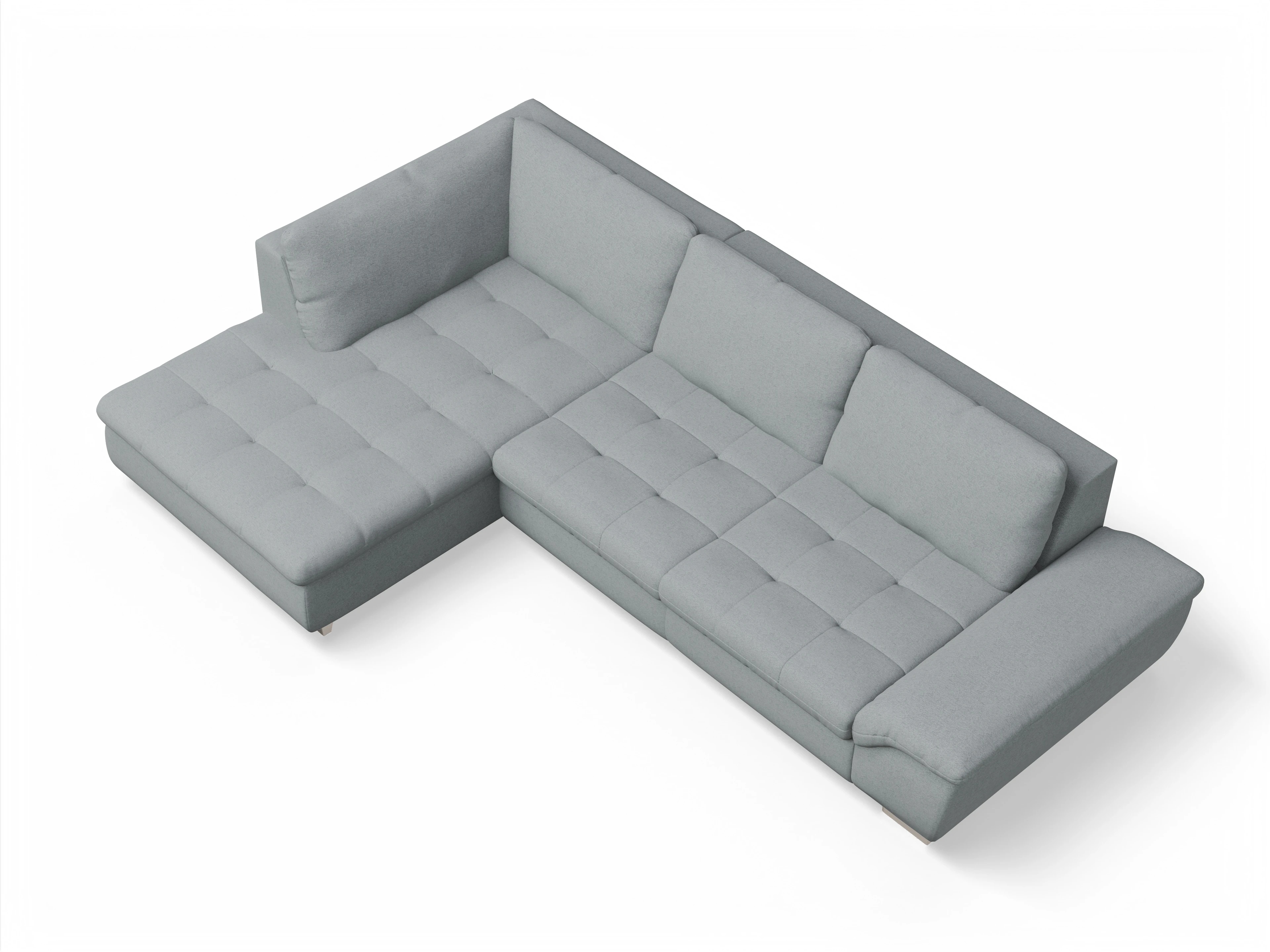 Sitz Concept smart 1007 Kombielement Large L Ansicht des Produktes SC Smart 1007 Ecksofa links Abschluss offen in Stoff Blau