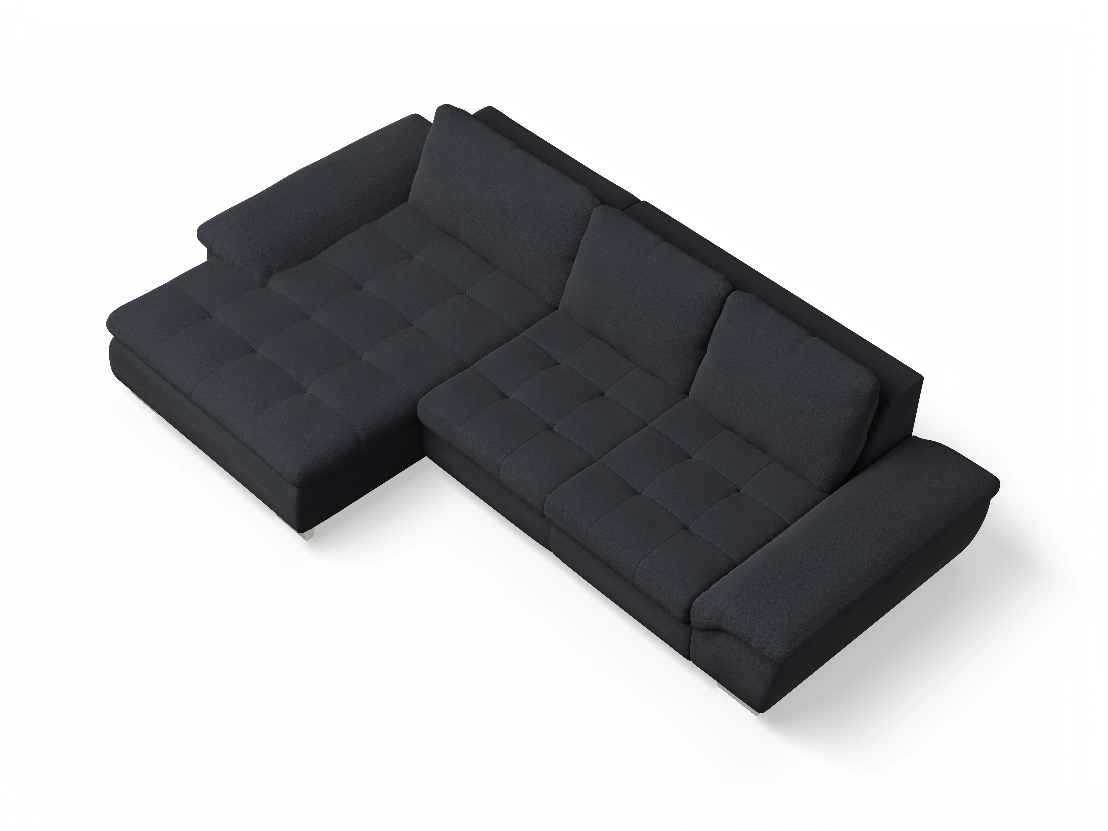 Ansicht des Produktes SC Smart 1007 Ecksofa links Abschluss offen in Stoff Blau