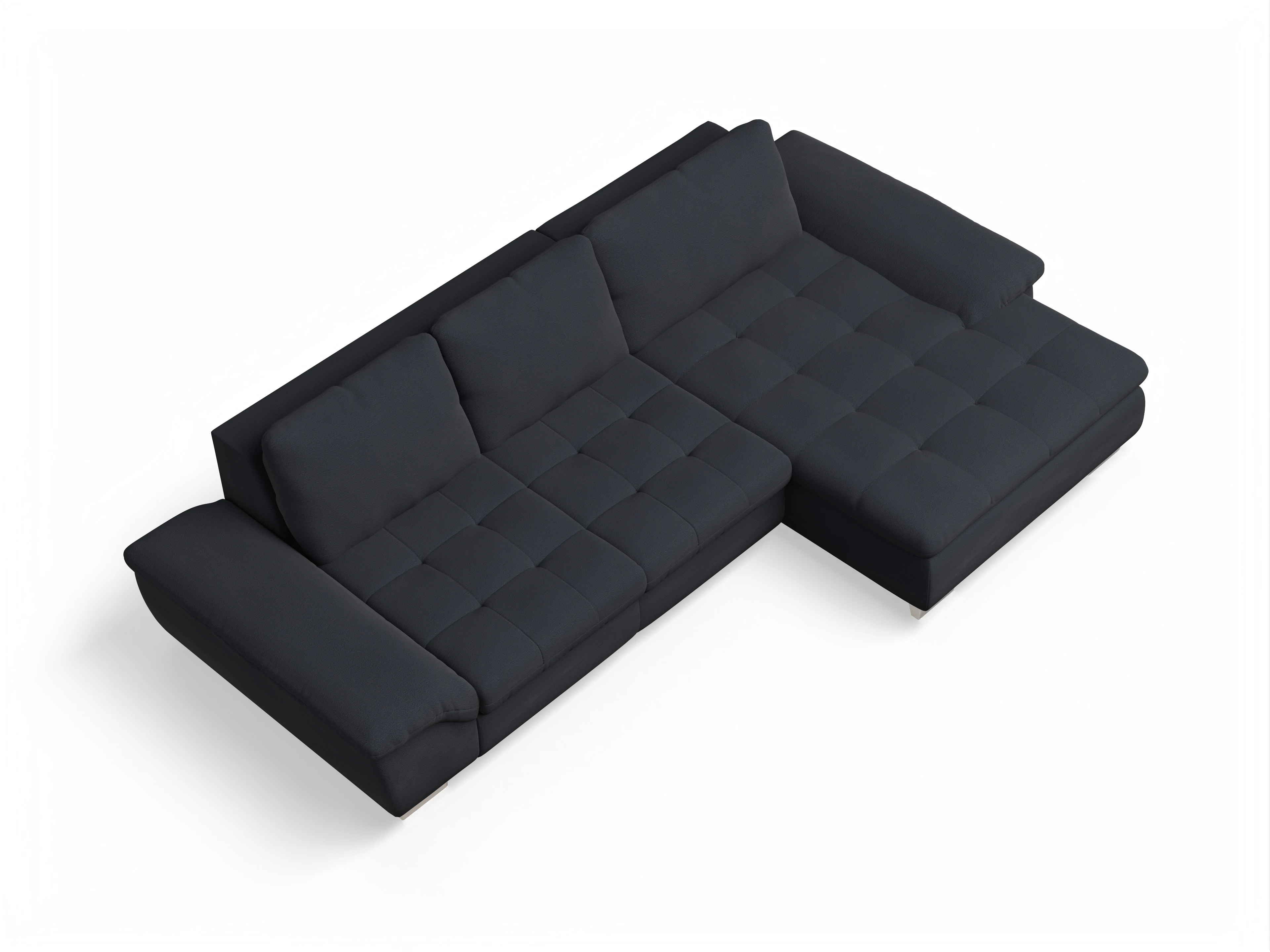 Ansicht des Produktes SC Smart 1007 Ecksofa rechts Abschluss offen in Stoff Blau