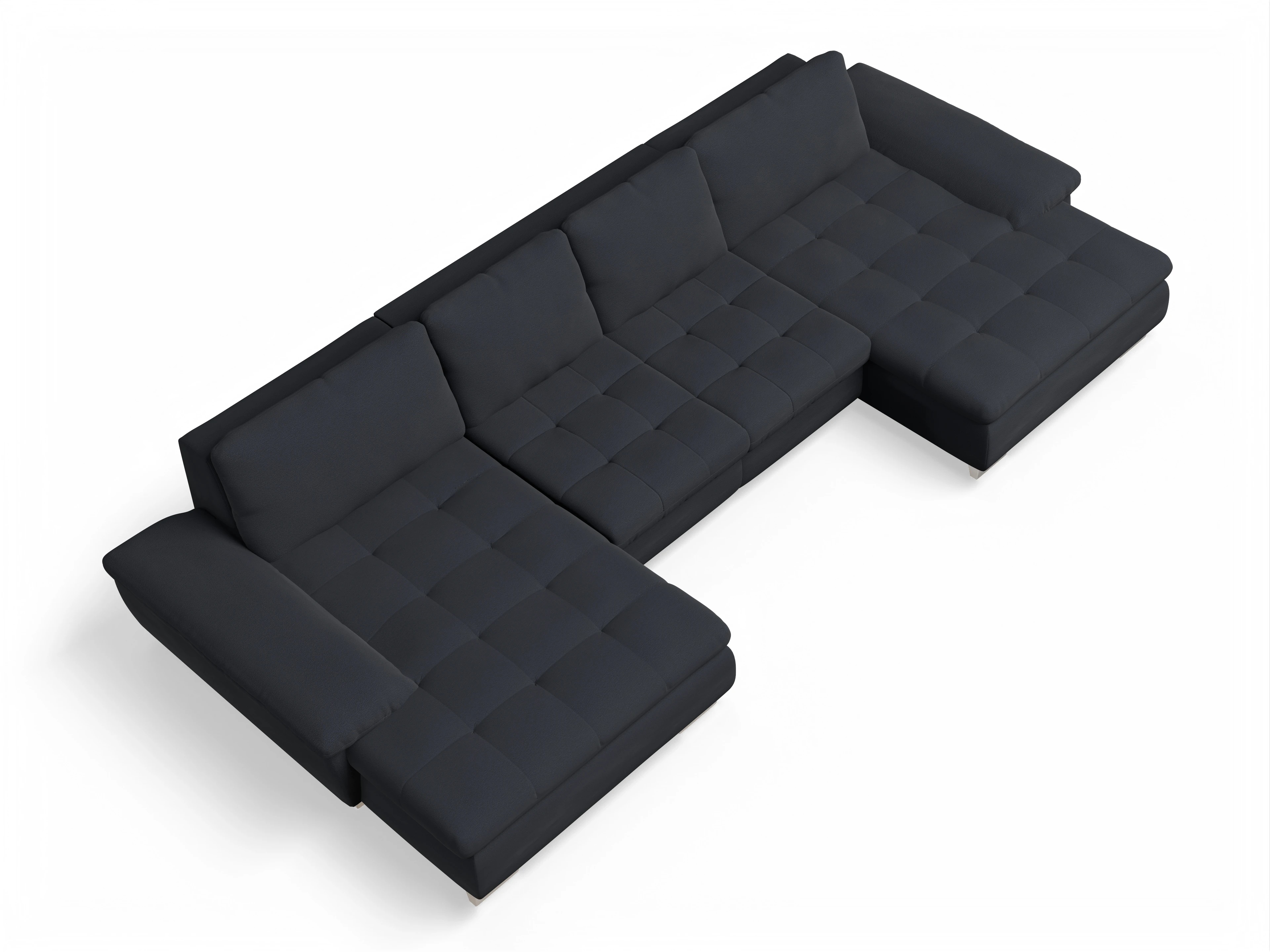 Ansicht des Produktes SC Smart 1007 Wohnlandschaft offen beidseitig in Stoff Blau