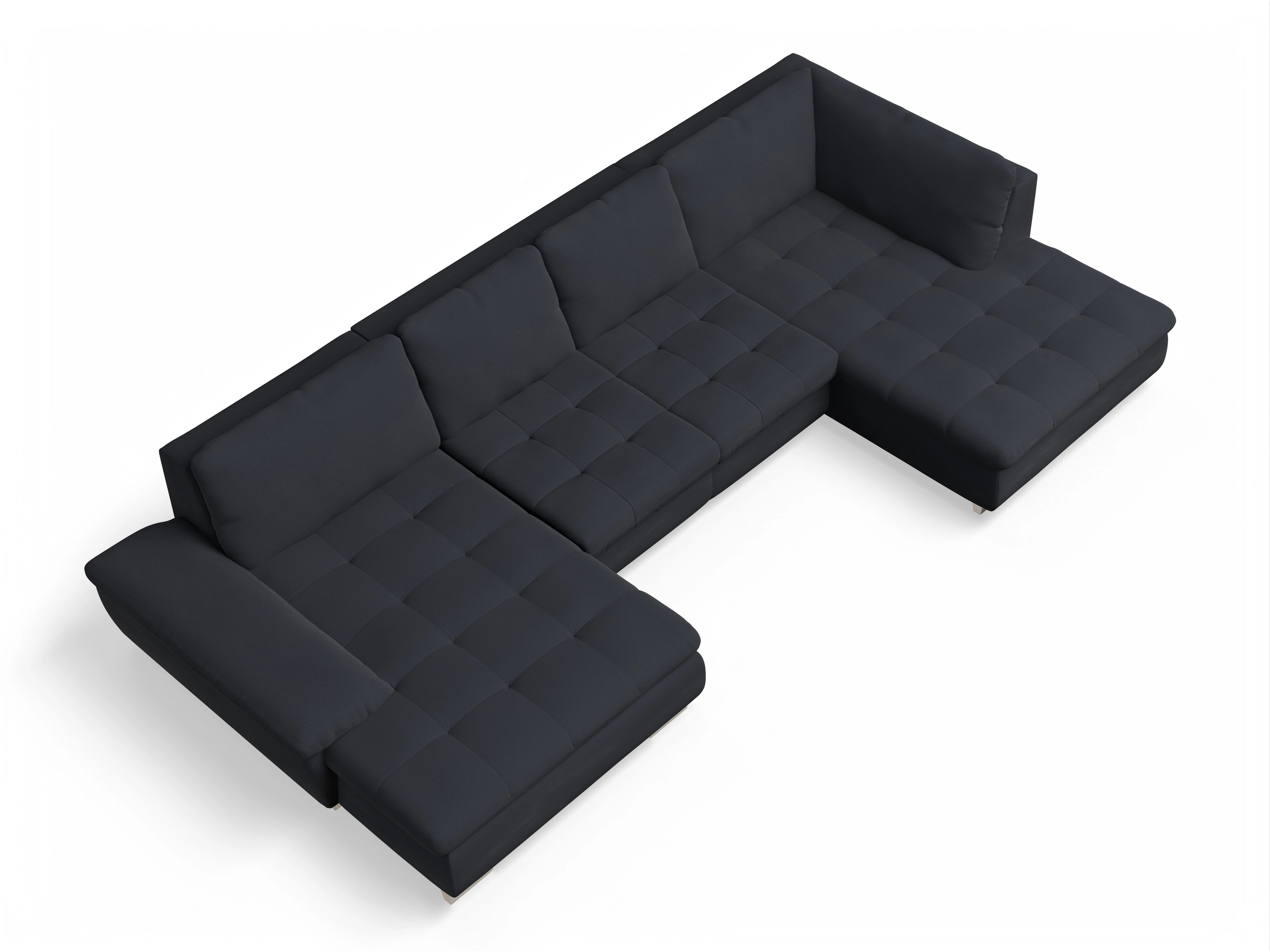 Ansicht des Produktes SC Smart 1007 Wohnlandschaft offen beidseitig in Stoff Blau