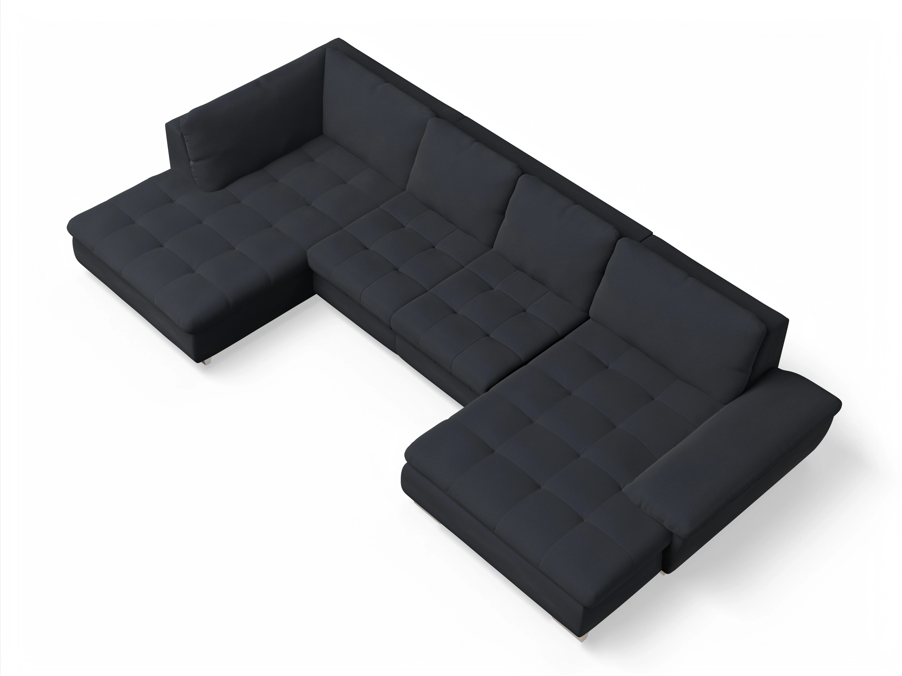 Ansicht des Produktes SC Smart 1007 Wohnlandschaft offen beidseitig in Stoff Blau