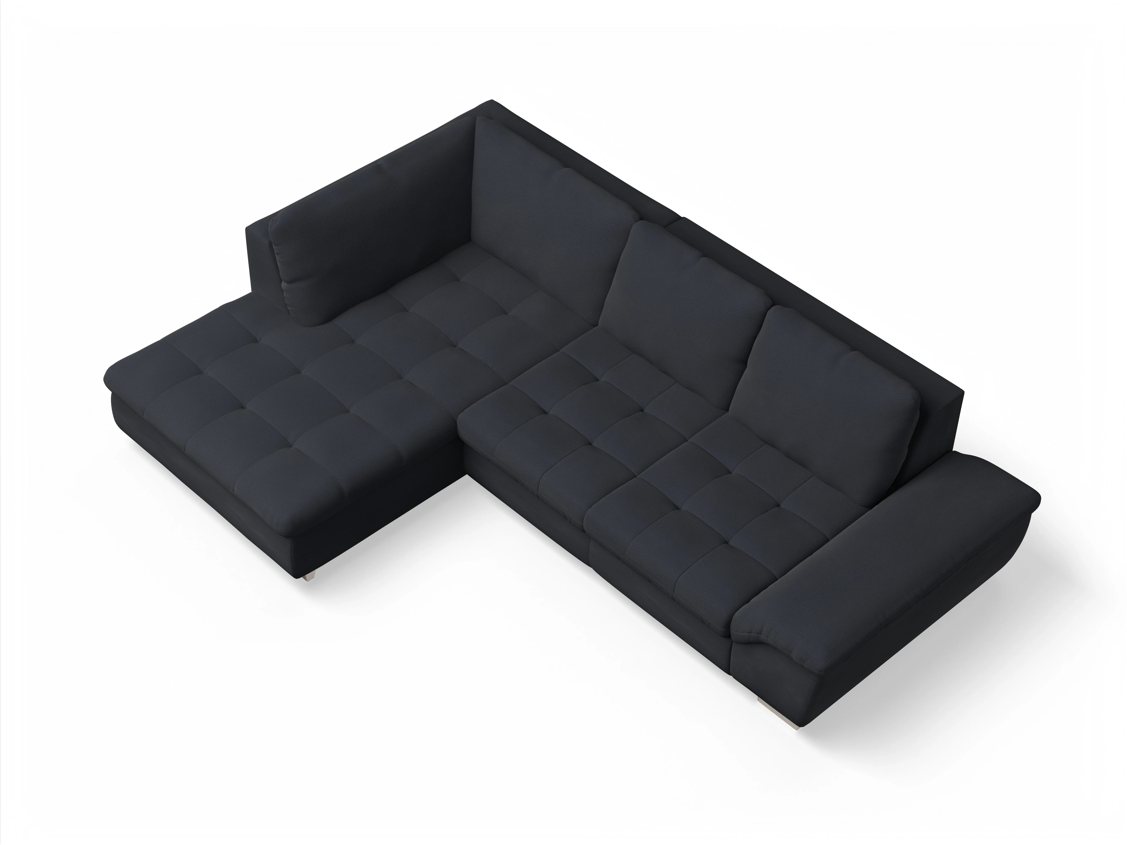 Ansicht des Produktes SC Smart 1007 Ecksofa links Abschluss offen in Stoff Blau