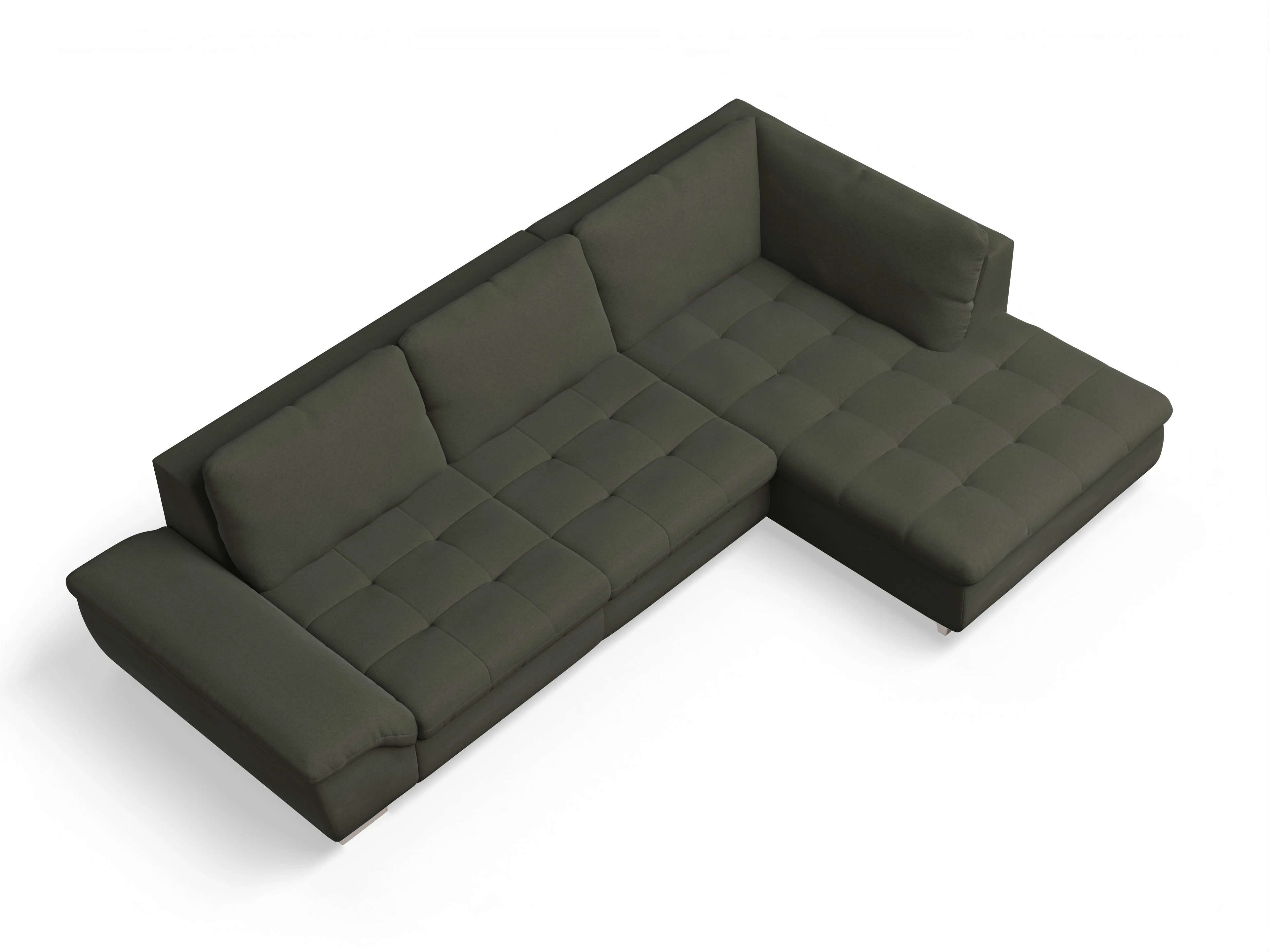 Sitz Concept smart 1007 Kombielement Large R Ansicht des Produktes SC Smart 1007 Ecksofa rechts Abschluss offen in Stoff Grün