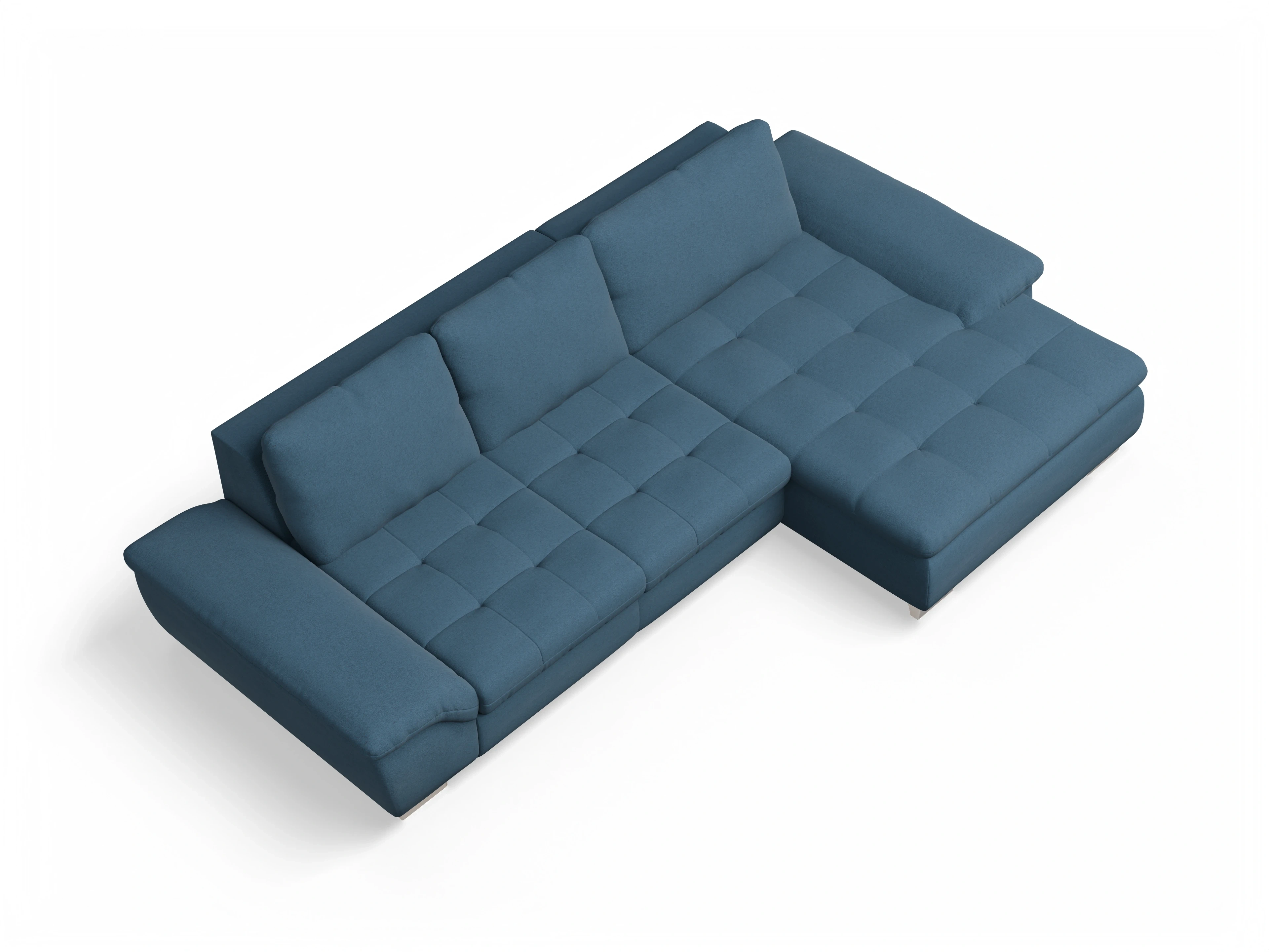 Ansicht des Produktes SC Smart 1007 Ecksofa rechts Abschluss offen in Stoff Blau