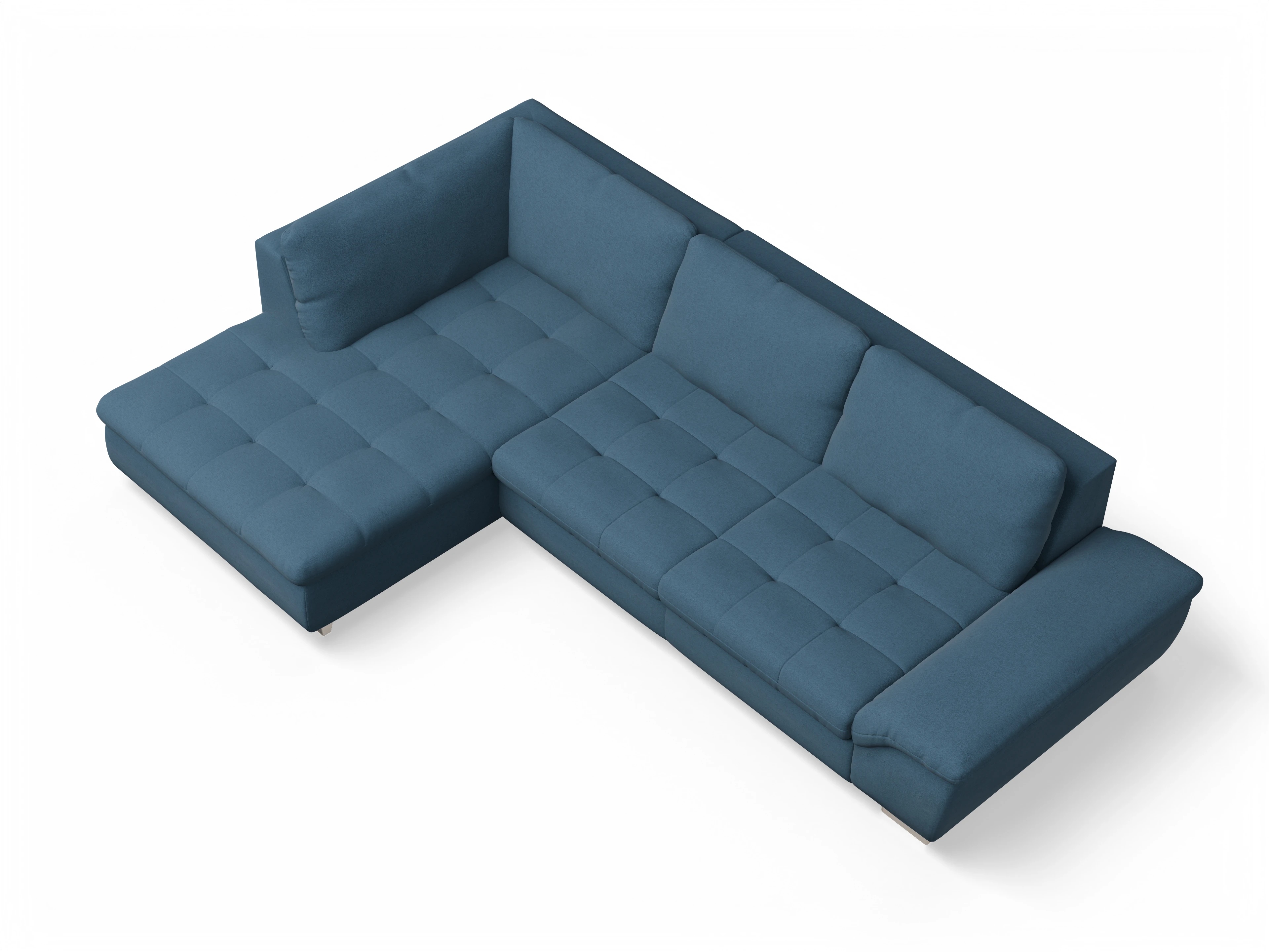 Sitz Concept smart 1007 Kombielement Large L Ansicht des Produktes SC Smart 1007 Ecksofa links Abschluss offen in Stoff Blau