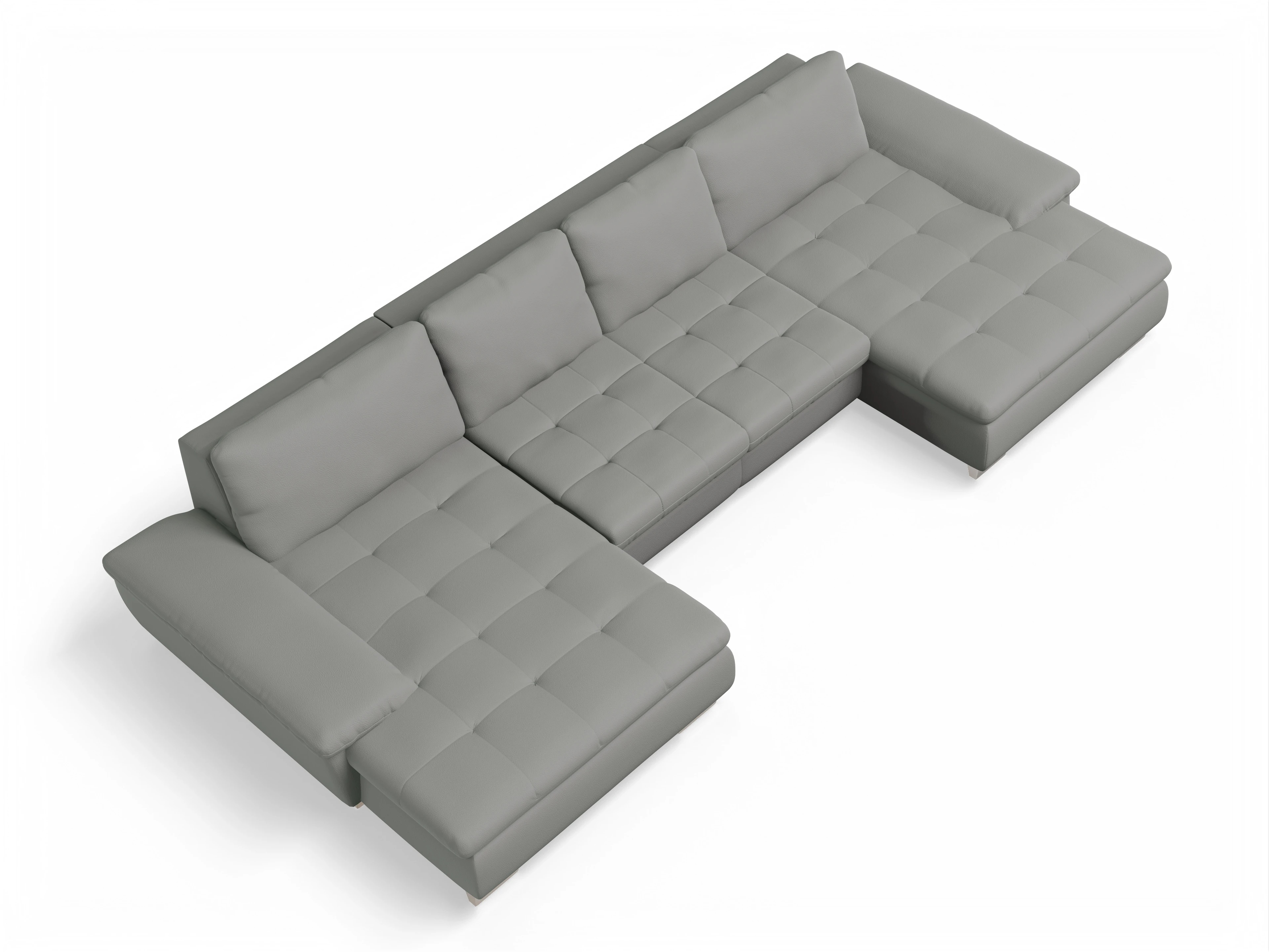 Ansicht des Produktes SC Smart 1007 Wohnlandschaft offen beidseitig in Stoff Grau