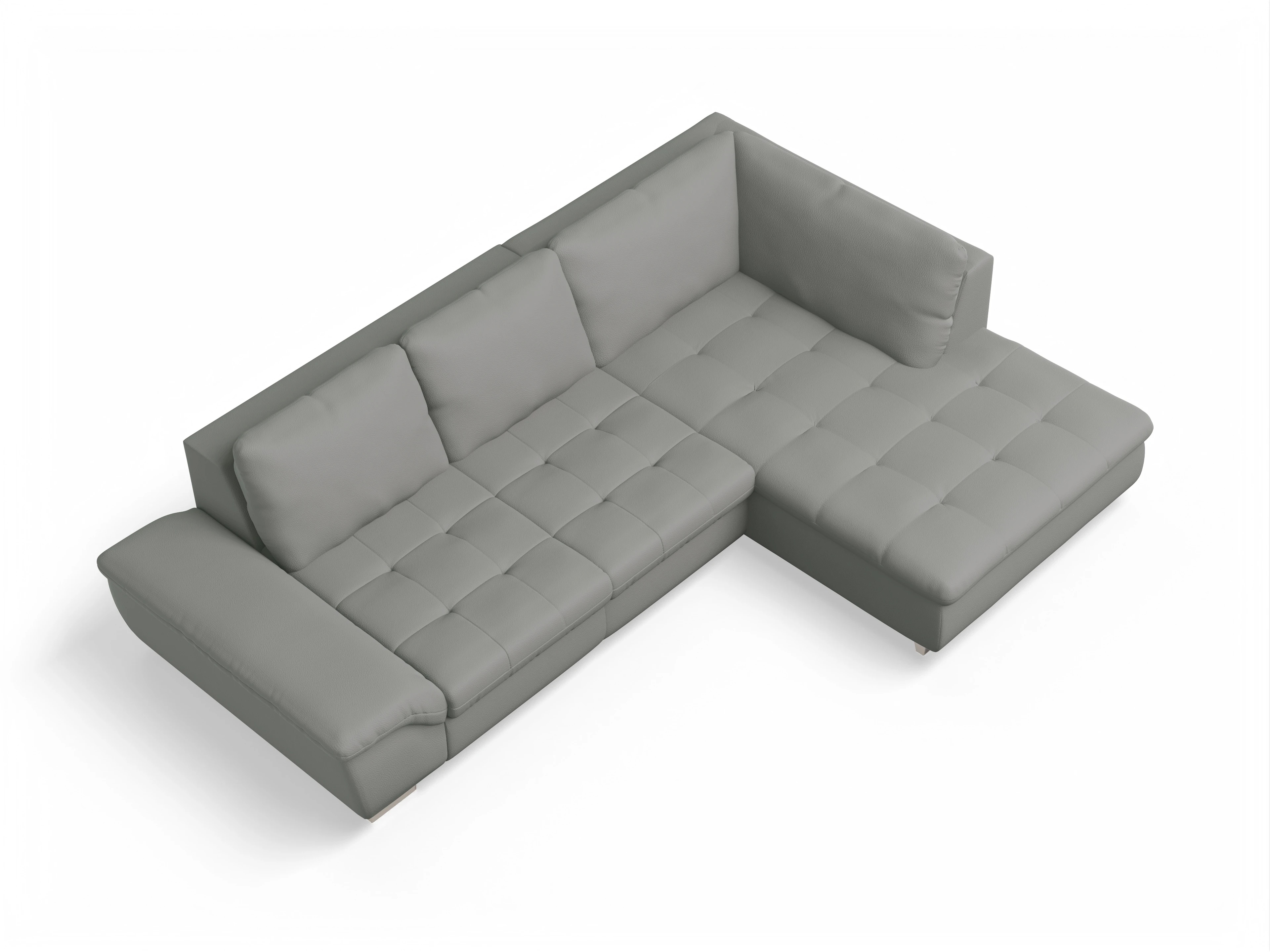 Ansicht des Produktes SC Smart 1007 Ecksofa rechts Abschluss offen in Stoff Grau