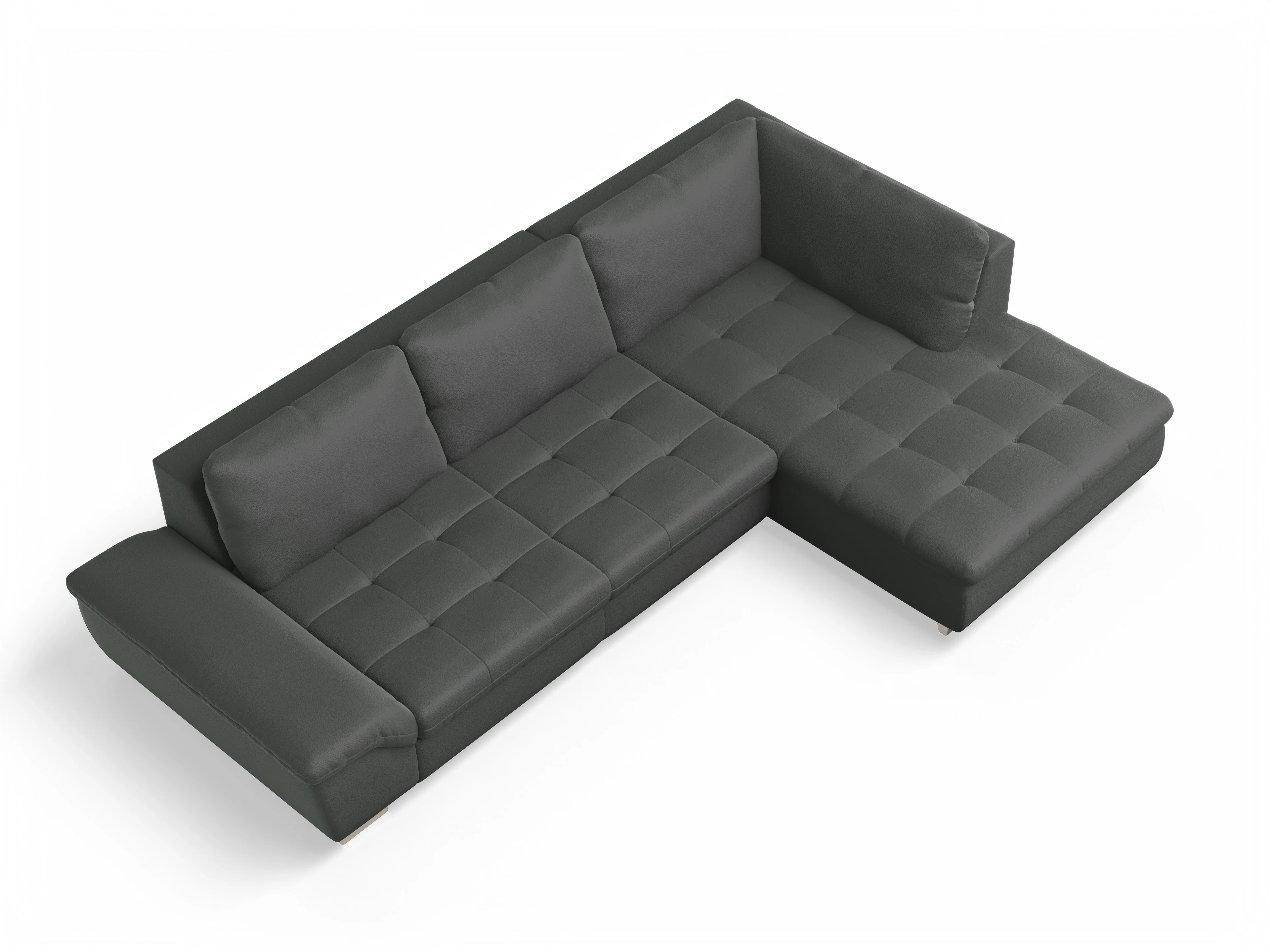 Sitz Concept smart 1007 Kombielement Large R Ansicht des Produktes SC Smart 1007 Ecksofa rechts Abschluss offen in Stoff Grau