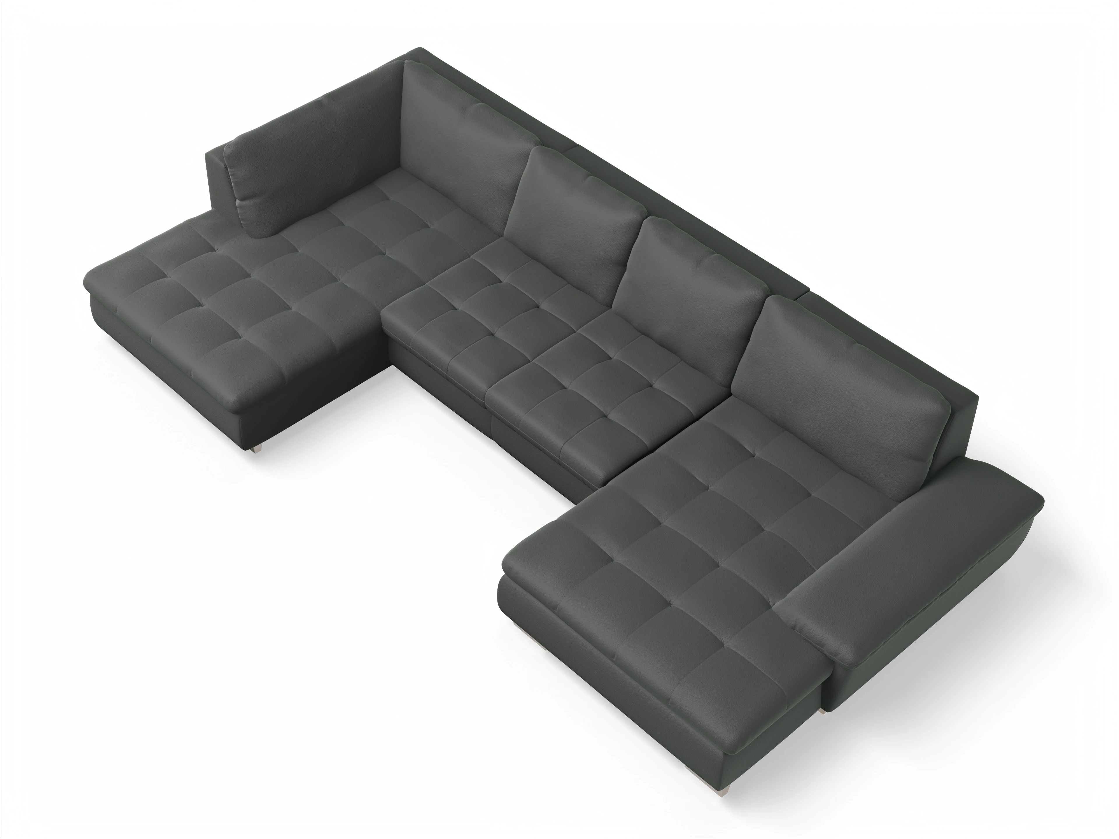 Ansicht des Produktes SC Smart 1007 Wohnlandschaft offen beidseitig in Stoff Grau