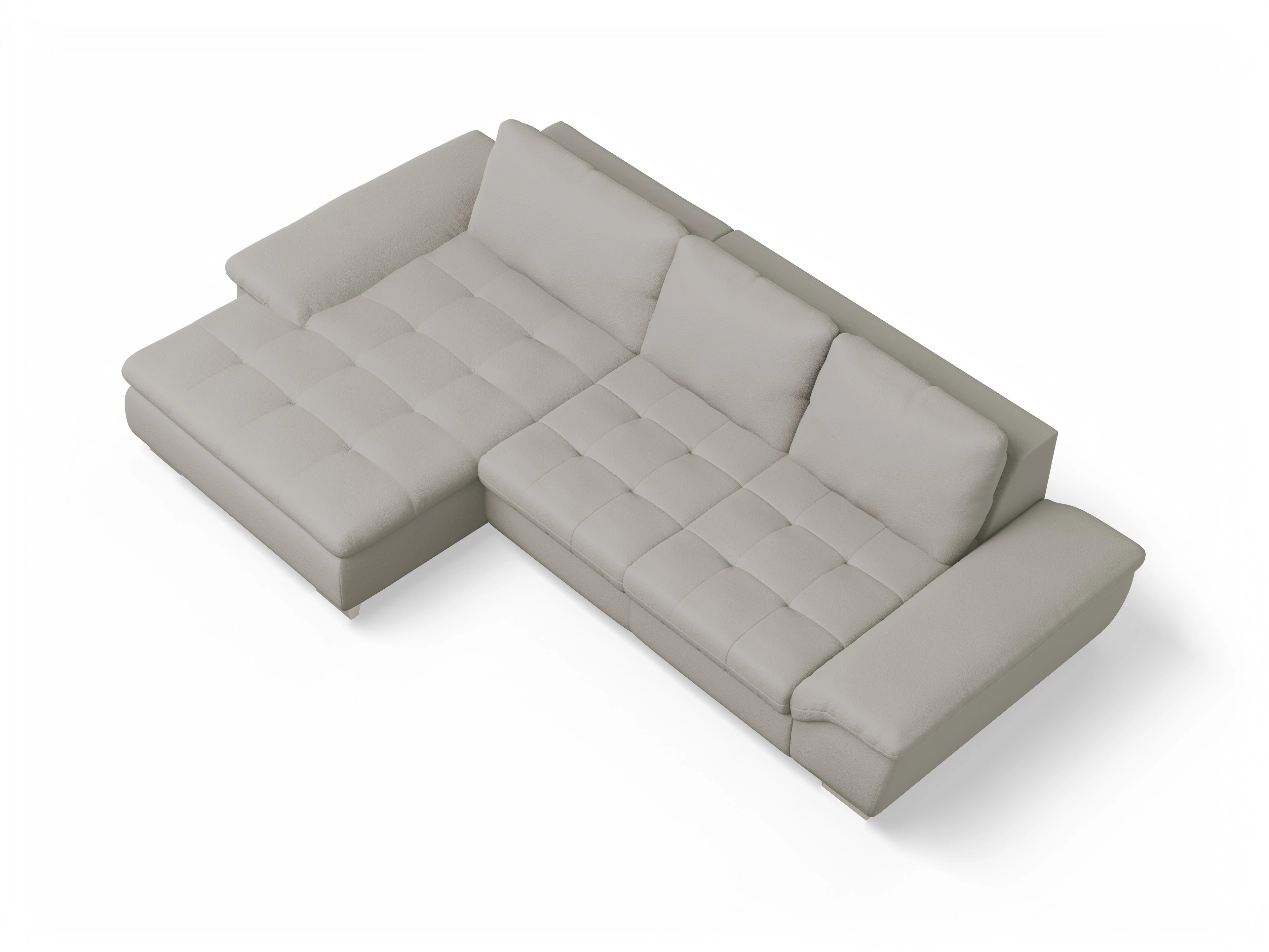 Ansicht des Produktes SC Smart 1007 Ecksofa links Abschluss offen in Stoff Beige
