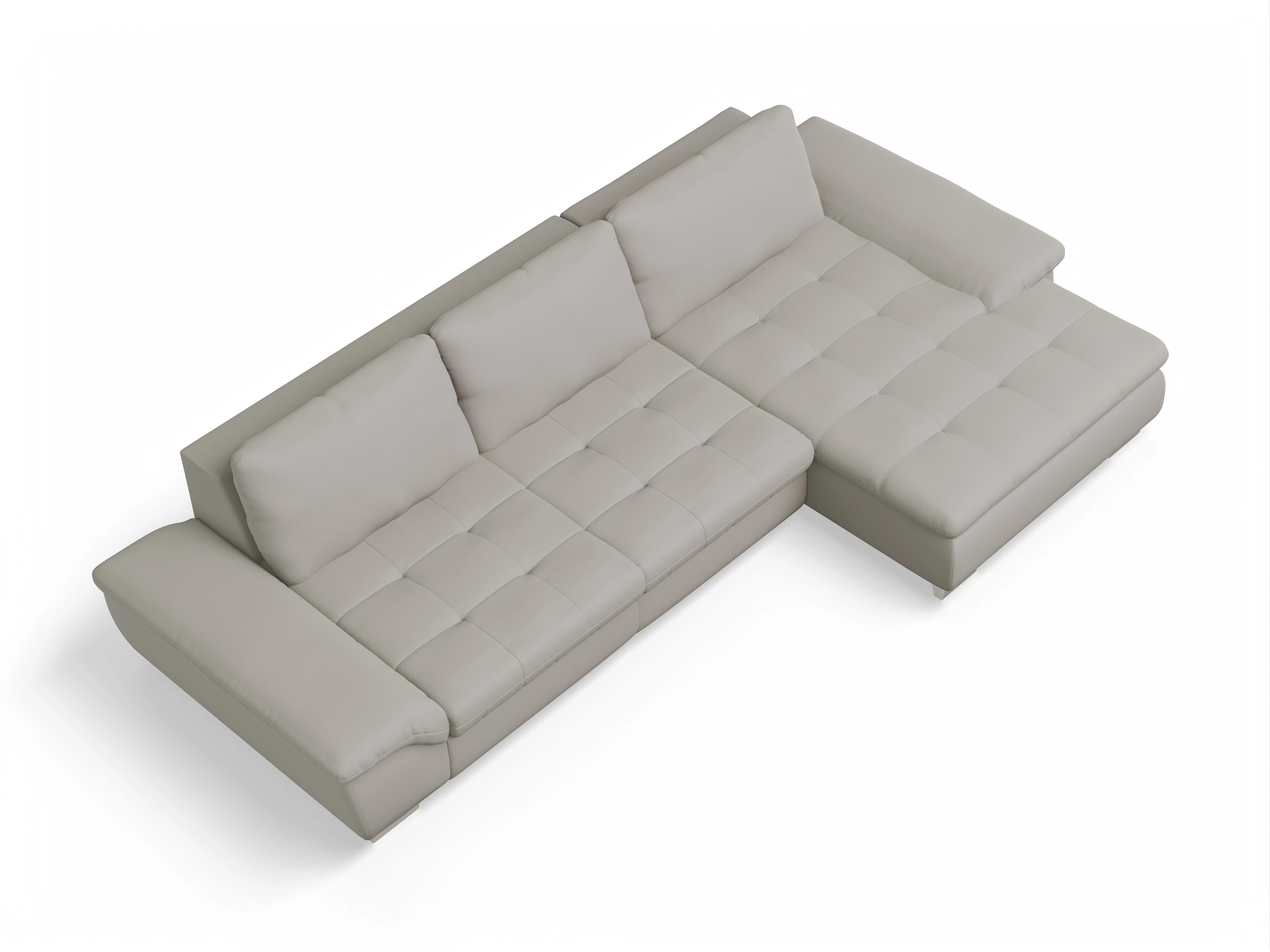 Ansicht des Produktes SC Smart 1007 Ecksofa rechts Abschluss offen in Stoff Beige