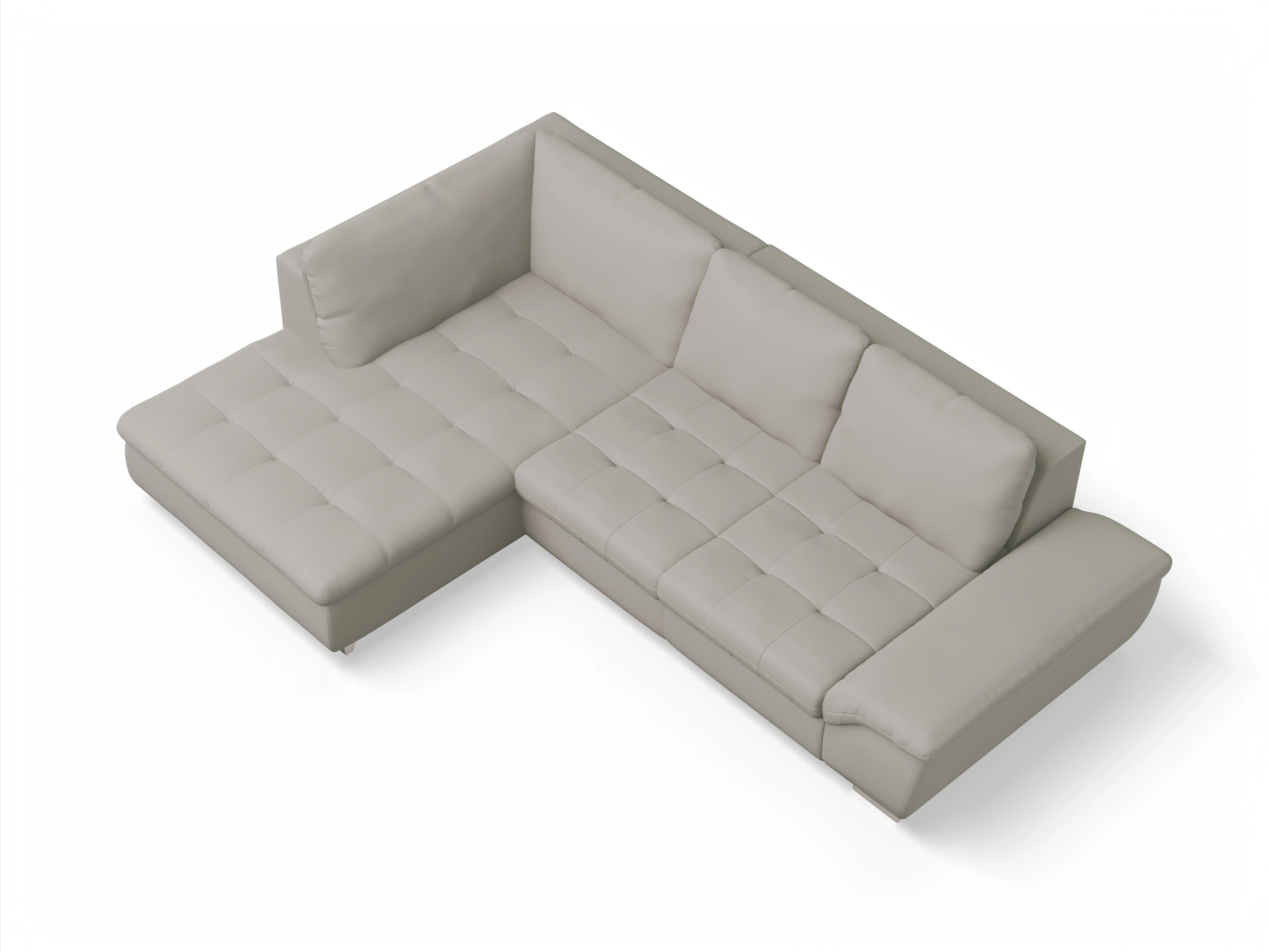Ansicht des Produktes SC Smart 1007 Ecksofa links Abschluss offen in Stoff Beige