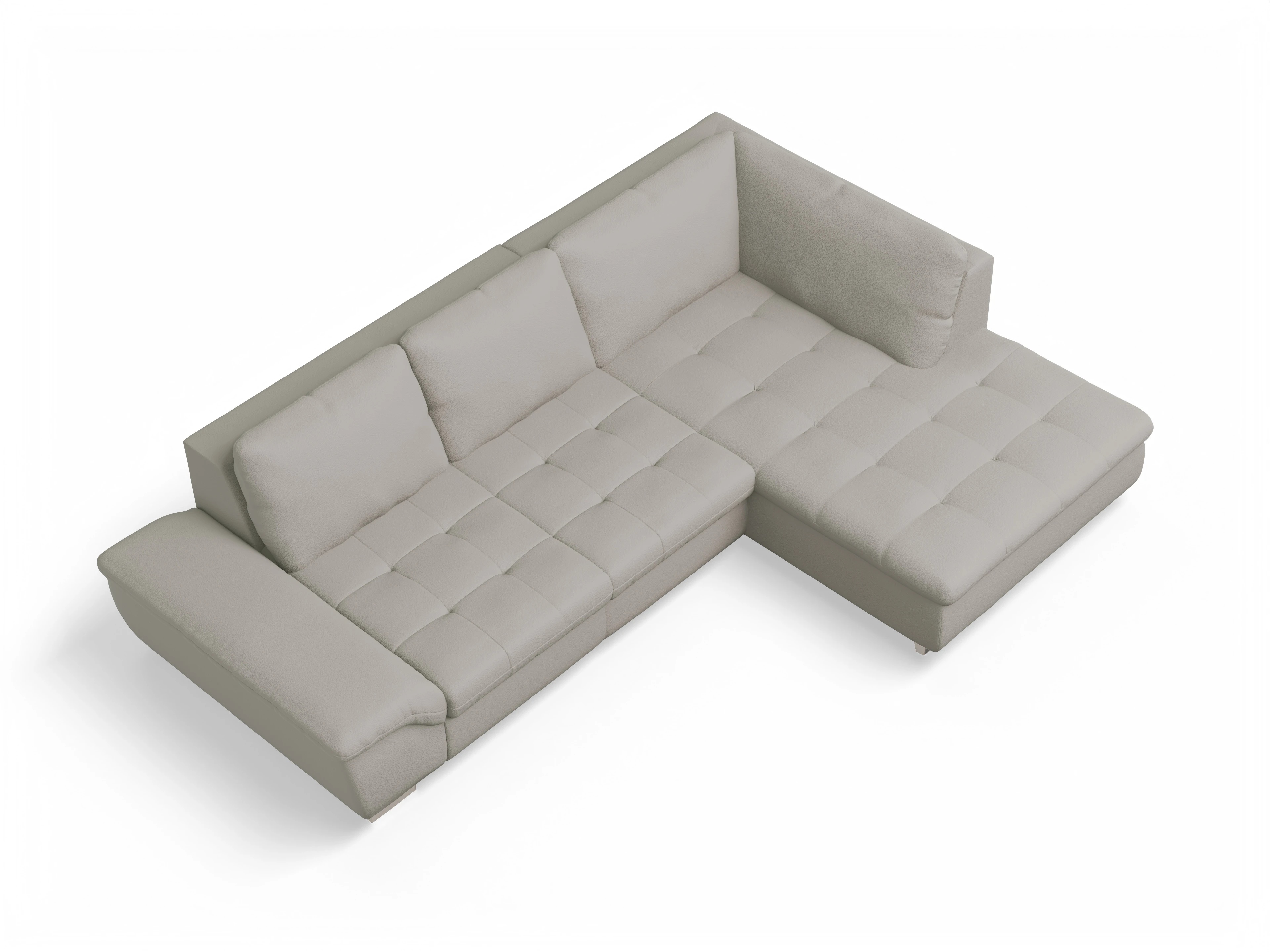 Ansicht des Produktes SC Smart 1007 Ecksofa rechts Abschluss offen in Stoff Beige