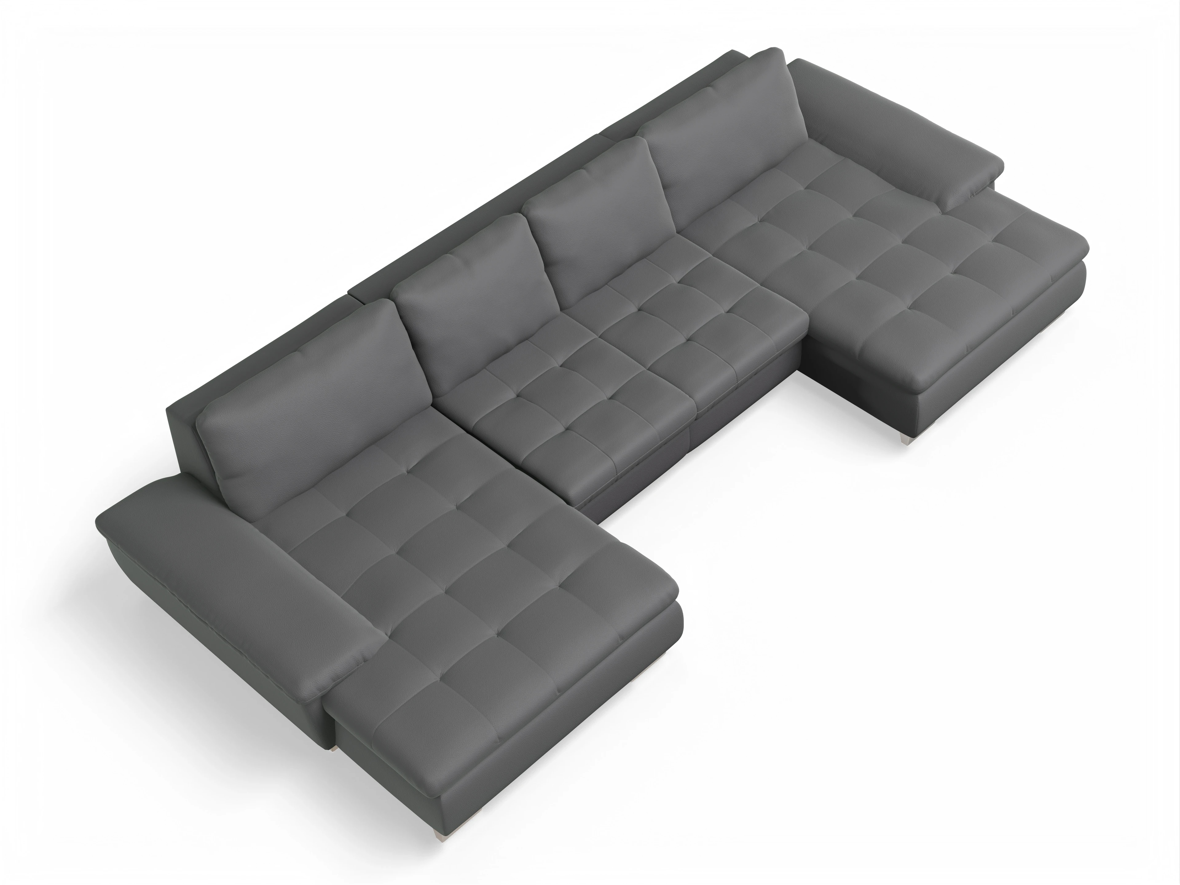 Ansicht des Produktes SC Smart 1007 Wohnlandschaft offen beidseitig in Stoff Grau