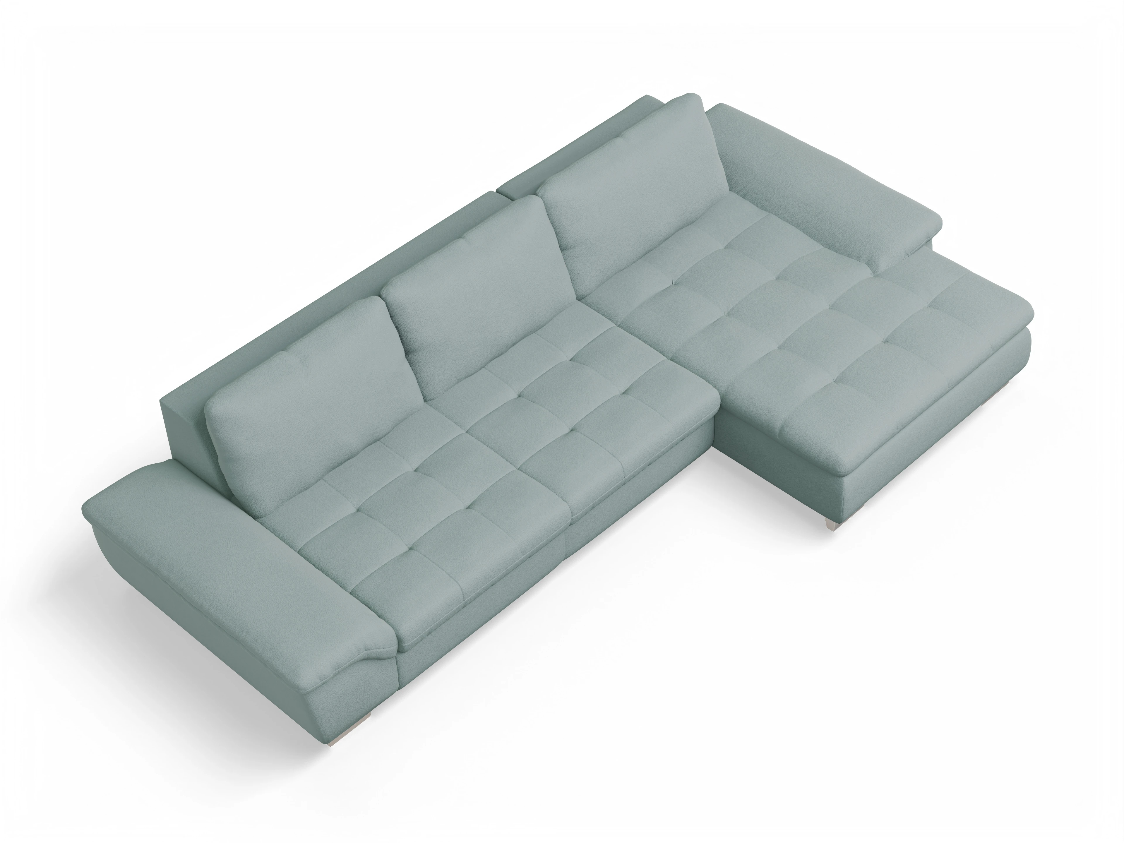 Ansicht des Produktes SC Smart 1007 Ecksofa rechts Abschluss offen in Stoff Blau