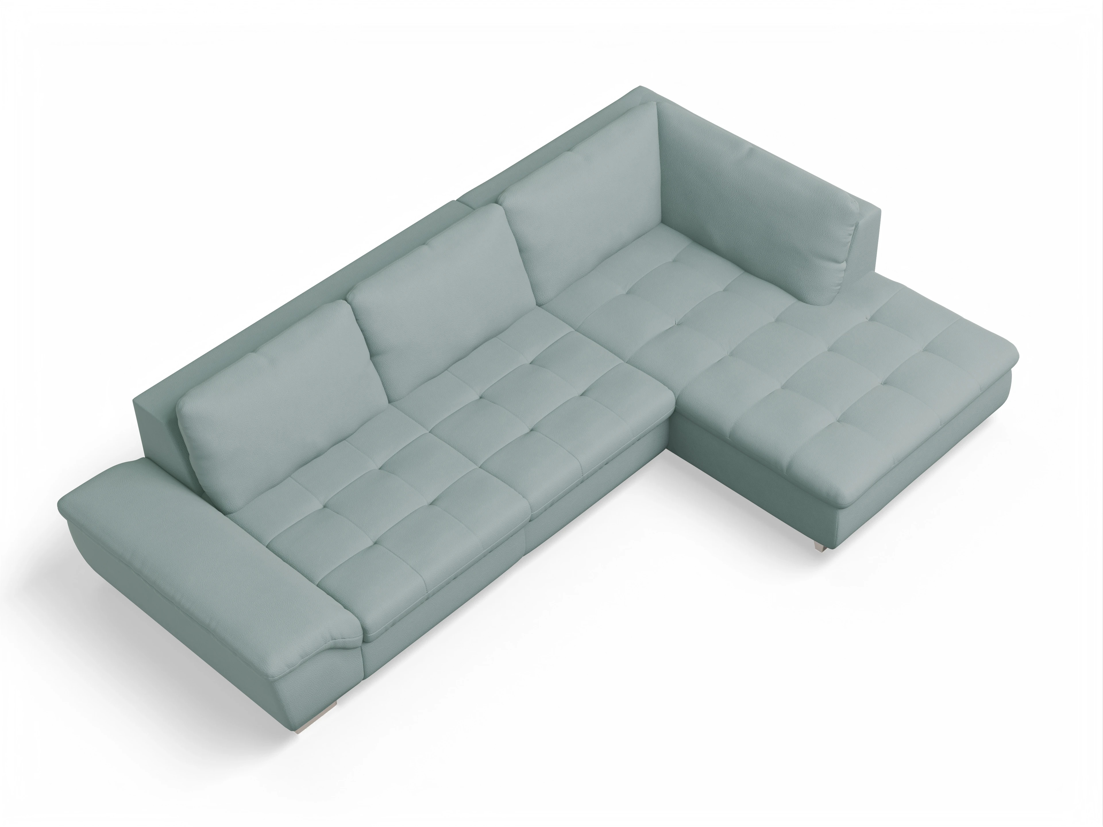 Sitz Concept smart 1007 Kombielement Large R Ansicht des Produktes SC Smart 1007 Ecksofa rechts Abschluss offen in Stoff Blau