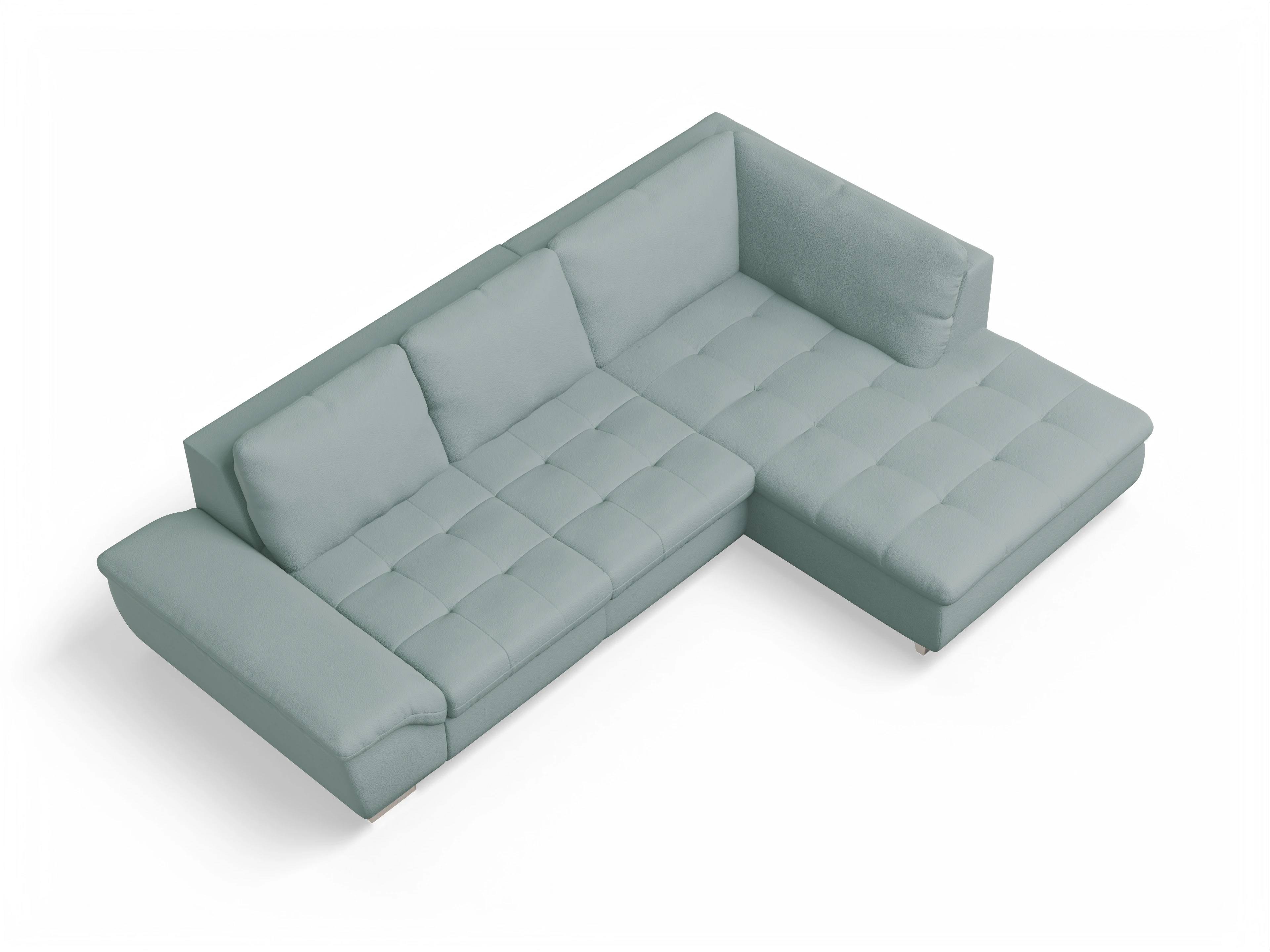 Ansicht des Produktes SC Smart 1007 Ecksofa rechts Abschluss offen in Stoff Blau