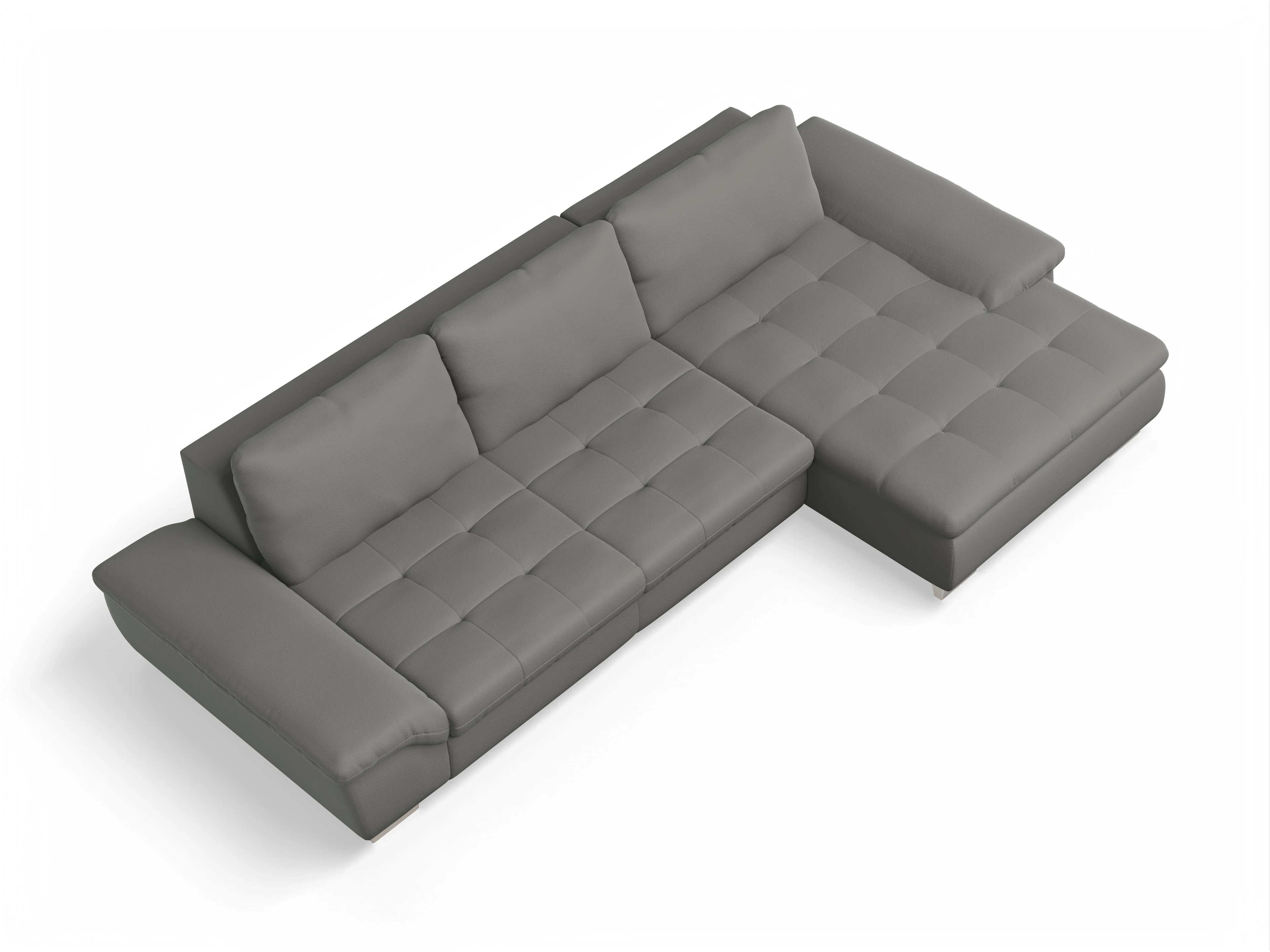 Ansicht des Produktes SC Smart 1007 Ecksofa rechts Abschluss offen in Stoff Braun