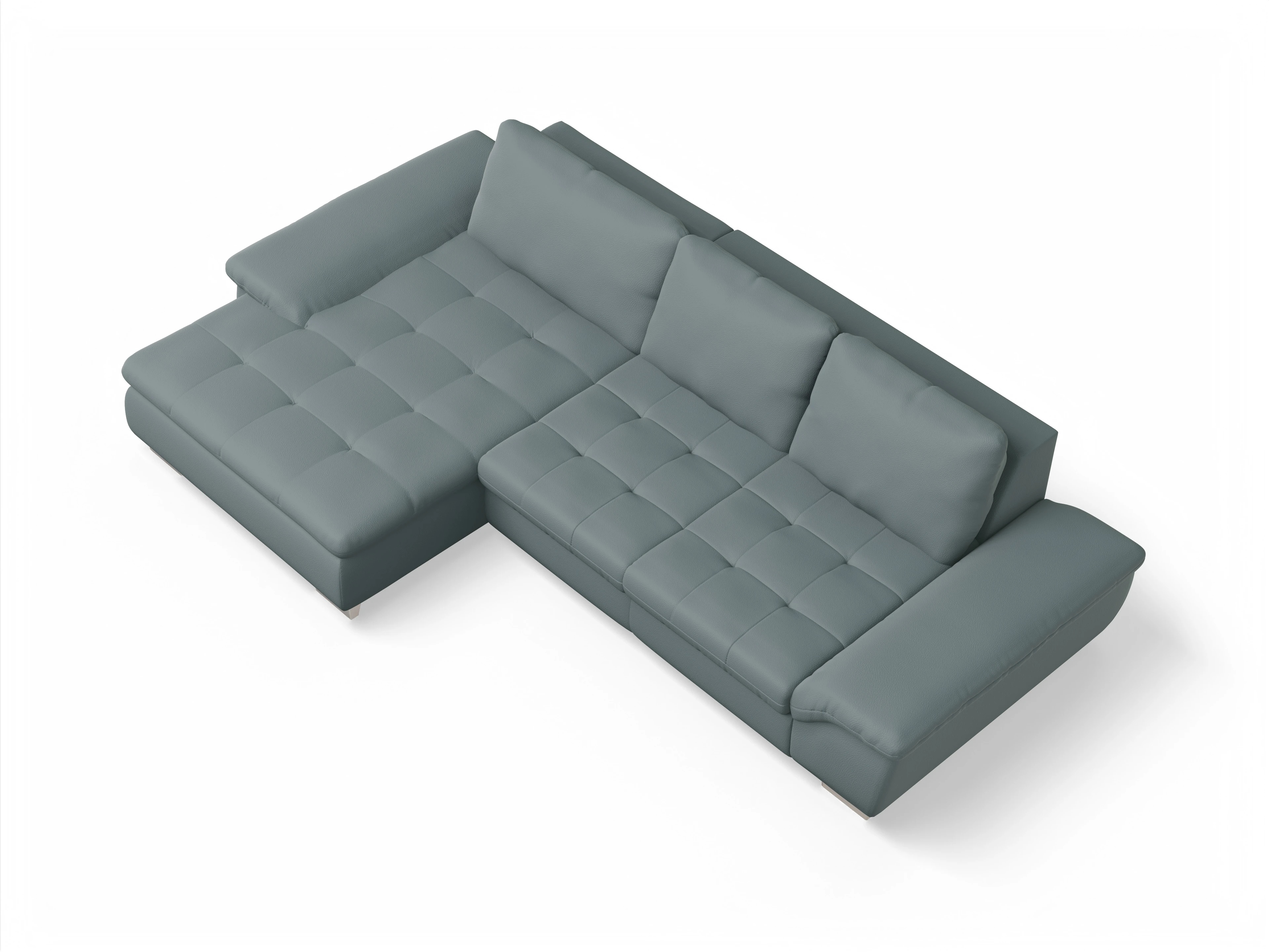 Ansicht des Produktes SC Smart 1007 Ecksofa links Abschluss offen in Stoff Grau