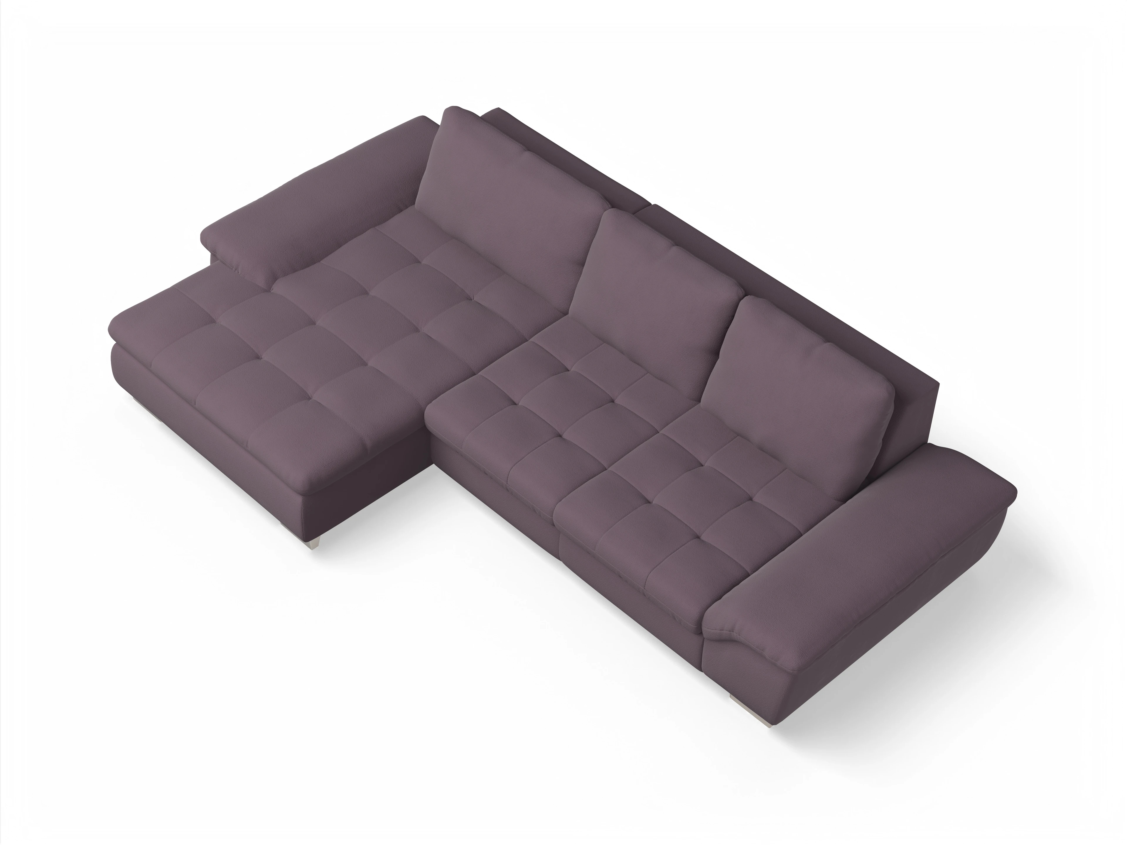 Ansicht des Produktes SC Smart 1007 Ecksofa links Abschluss offen in Stoff Rot