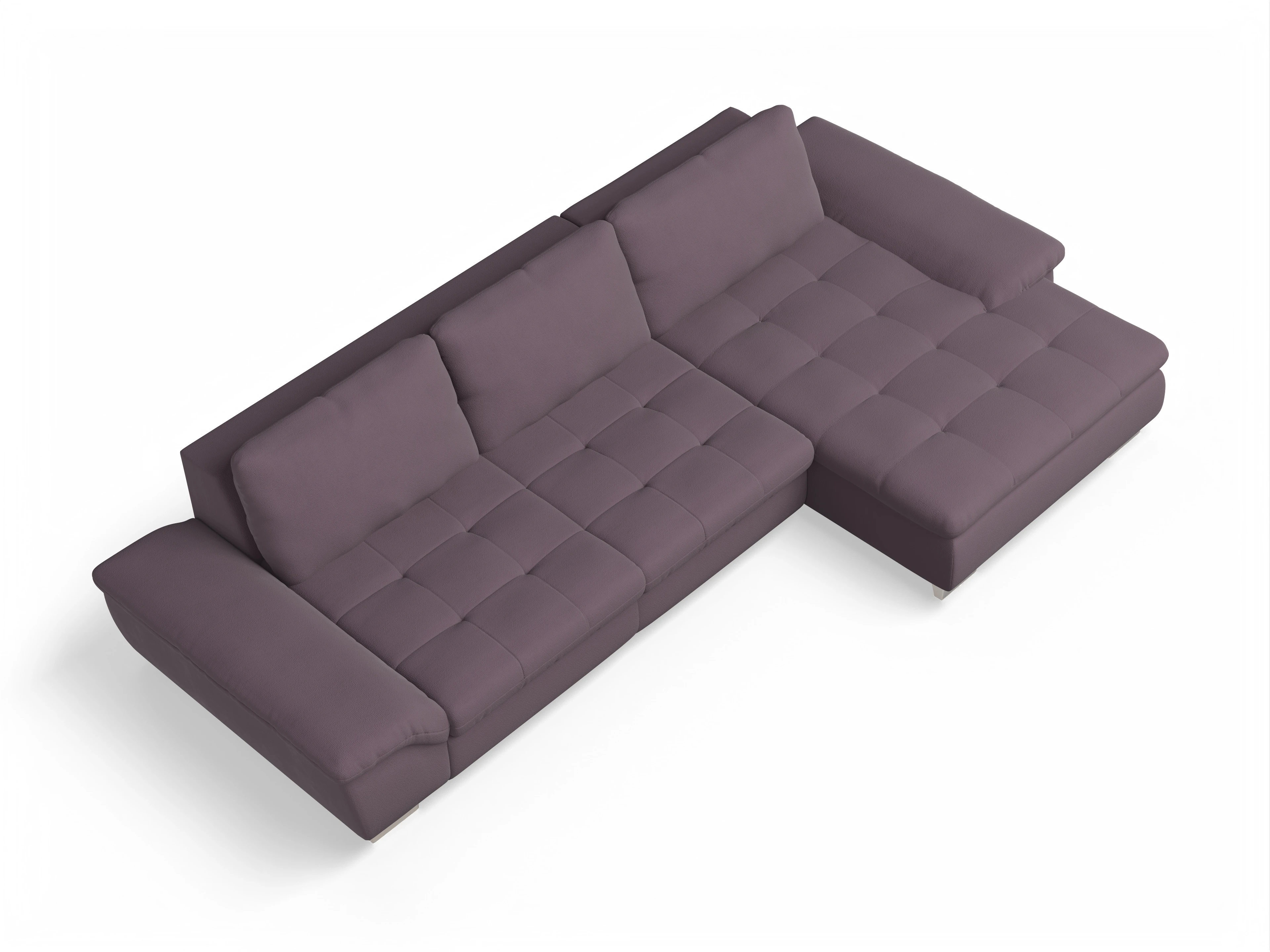 Ansicht des Produktes SC Smart 1007 Ecksofa rechts Abschluss offen in Stoff Rot