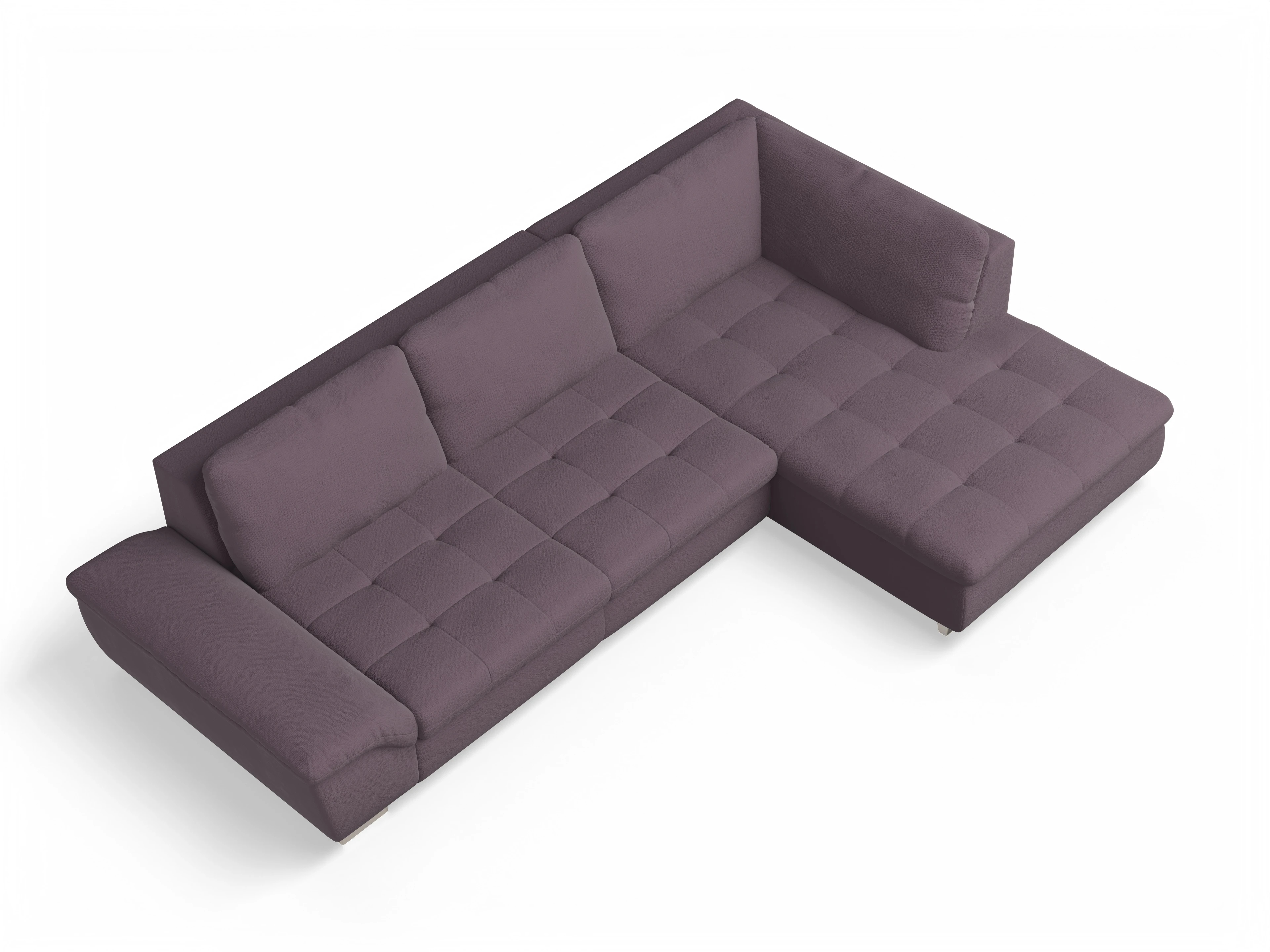 Ansicht des Produktes SC Smart 1007 Ecksofa rechts Abschluss offen in Stoff Rot