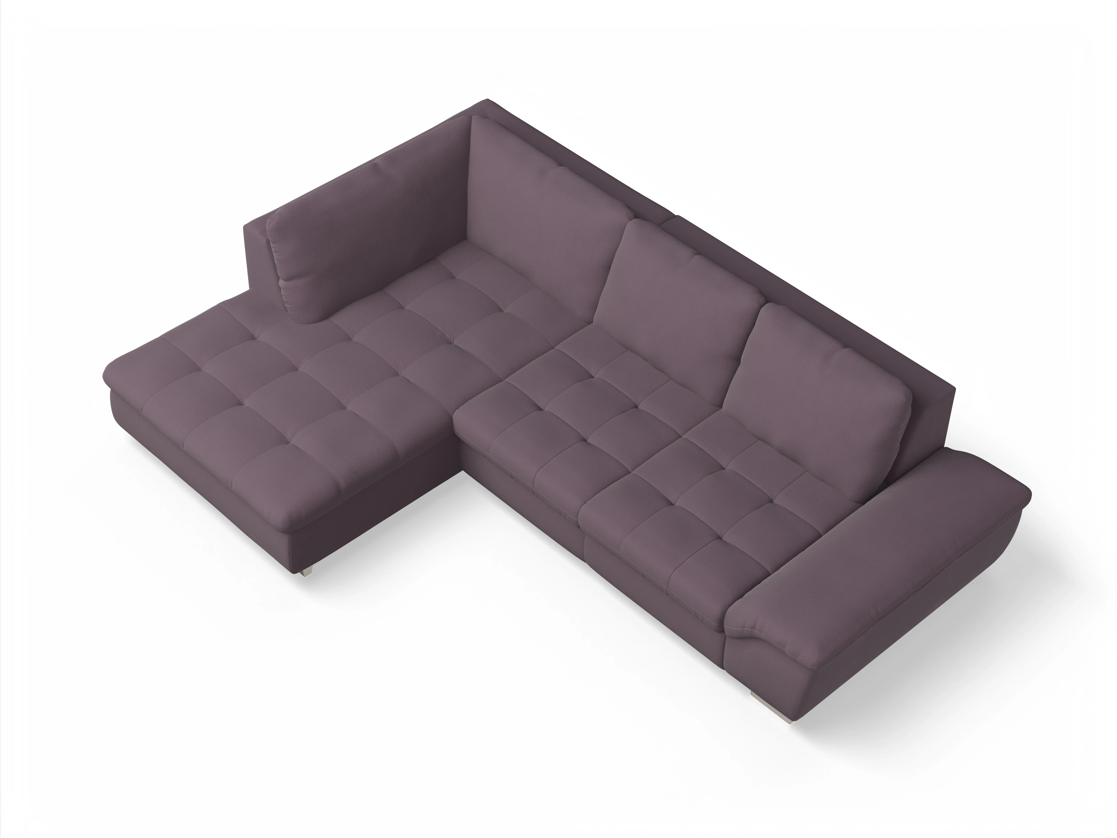 Ansicht des Produktes SC Smart 1007 Ecksofa links Abschluss offen in Stoff Rot