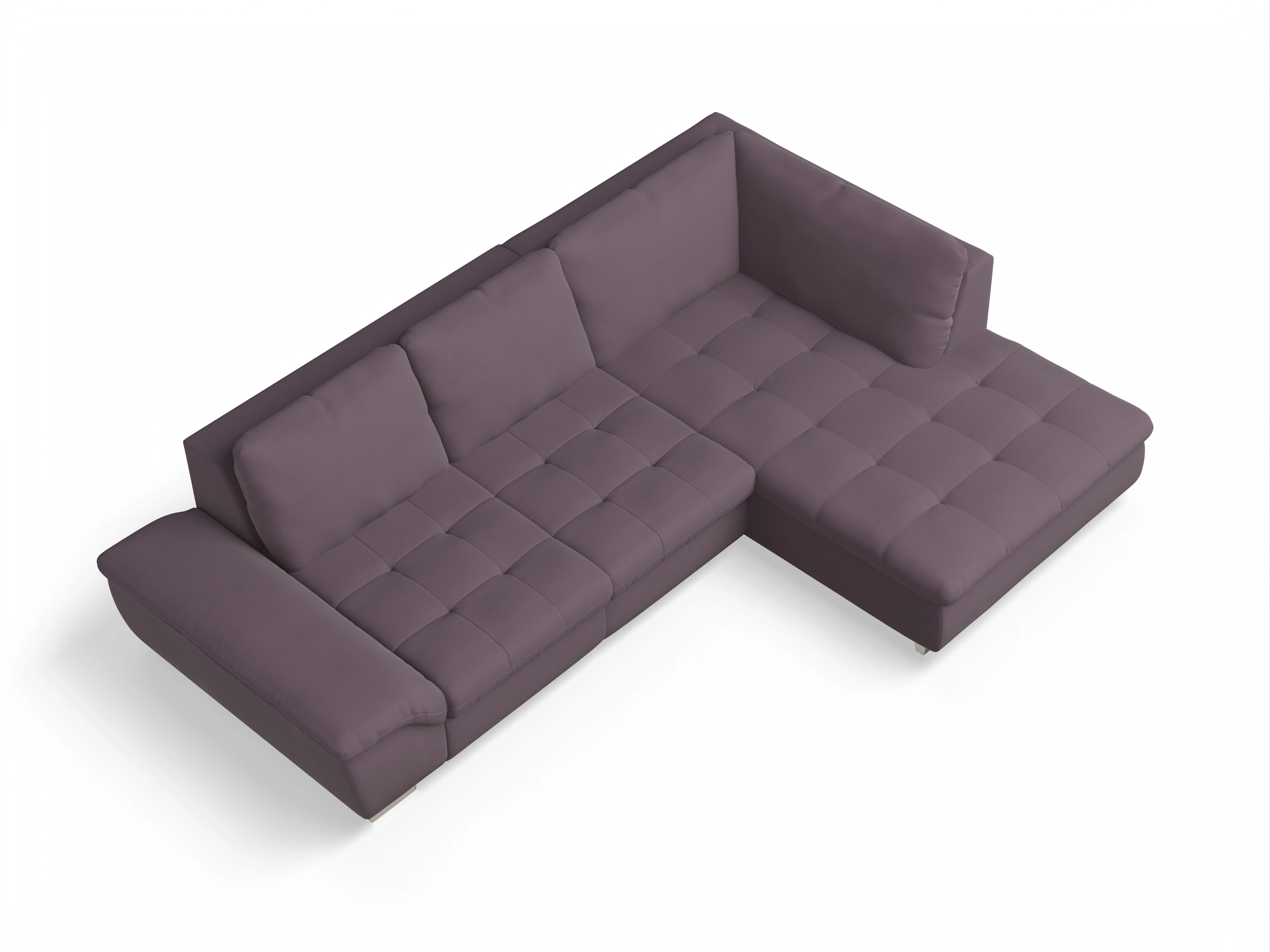 Ansicht des Produktes SC Smart 1007 Ecksofa rechts Abschluss offen in Stoff Rot