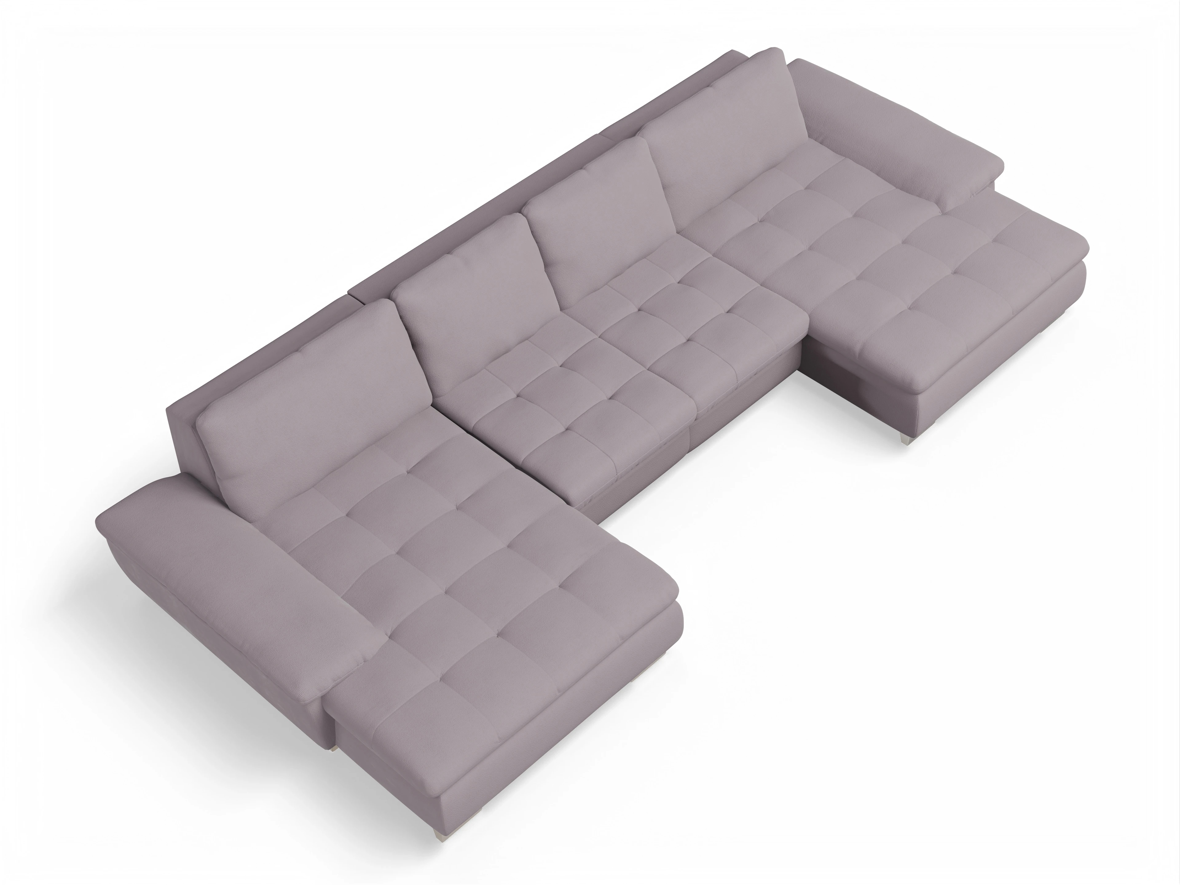 Ansicht des Produktes SC Smart 1007 Wohnlandschaft offen beidseitig in Stoff Rosa