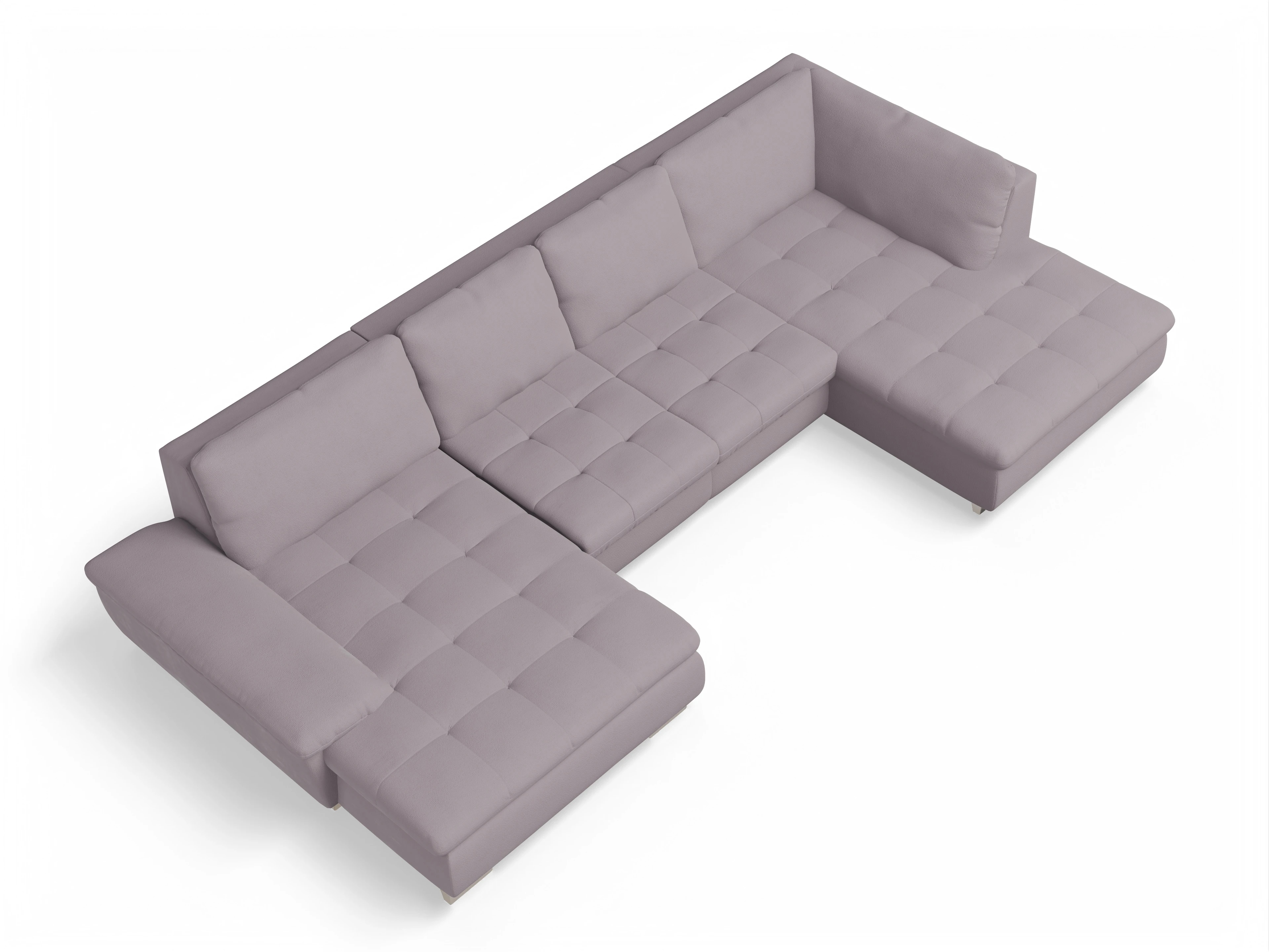 Ansicht des Produktes SC Smart 1007 Wohnlandschaft offen beidseitig in Stoff Rosa