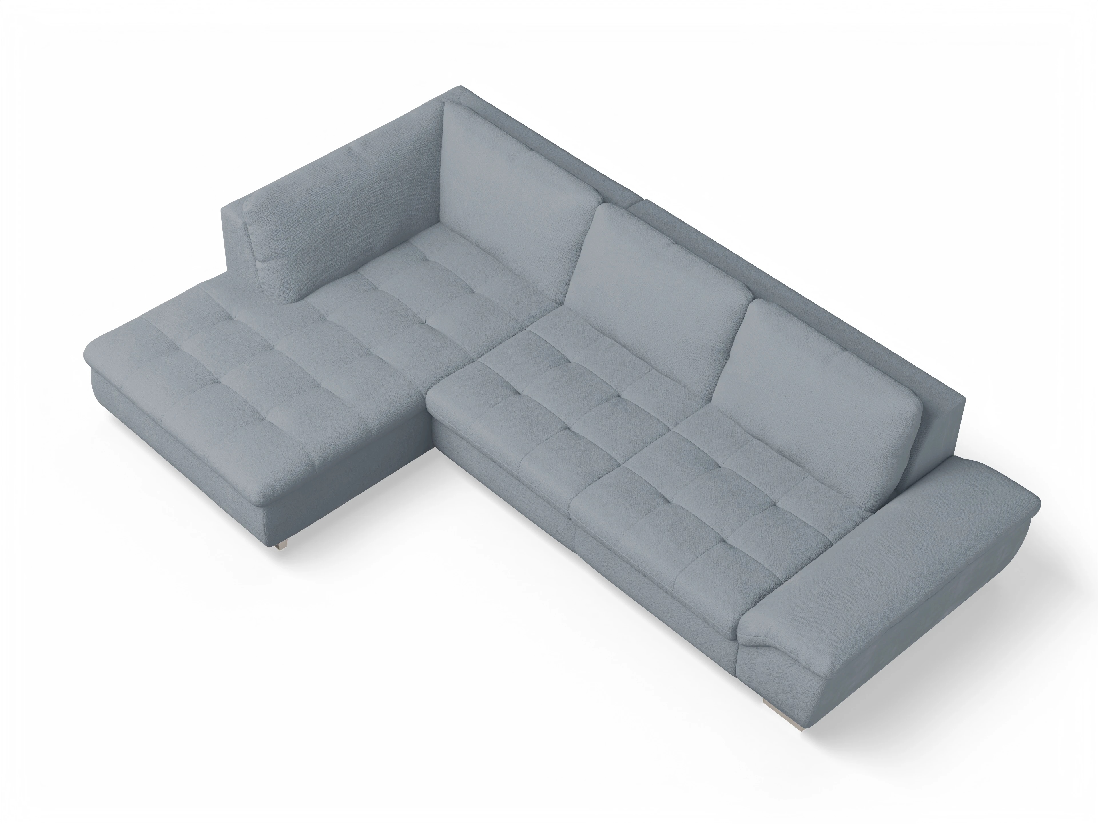 Sitz Concept smart 1007 Kombielement Large L Ansicht des Produktes SC Smart 1007 Ecksofa links Abschluss offen in Stoff Blau