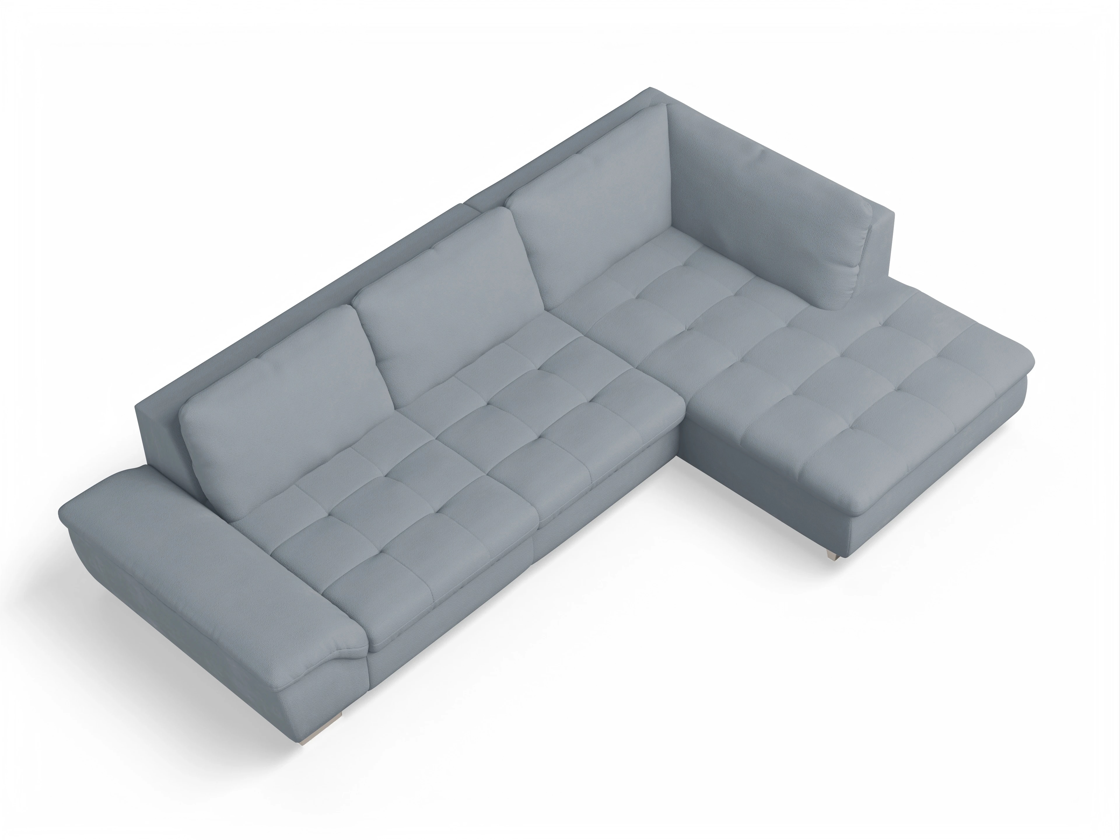 Sitz Concept smart 1007 Kombielement Large R Ansicht des Produktes SC Smart 1007 Ecksofa rechts Abschluss offen in Stoff Blau