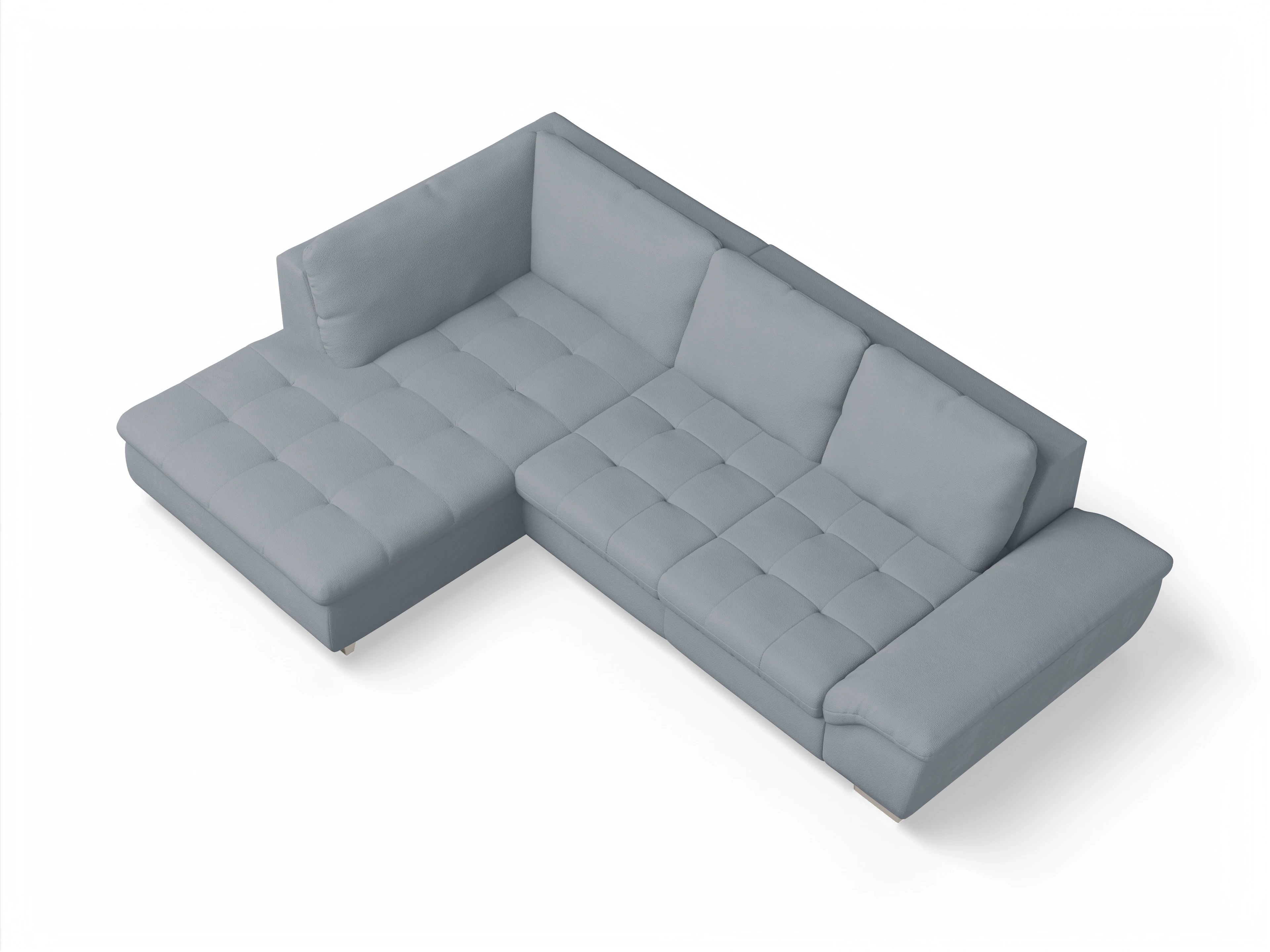 Ansicht des Produktes SC Smart 1007 Ecksofa links Abschluss offen in Stoff Blau