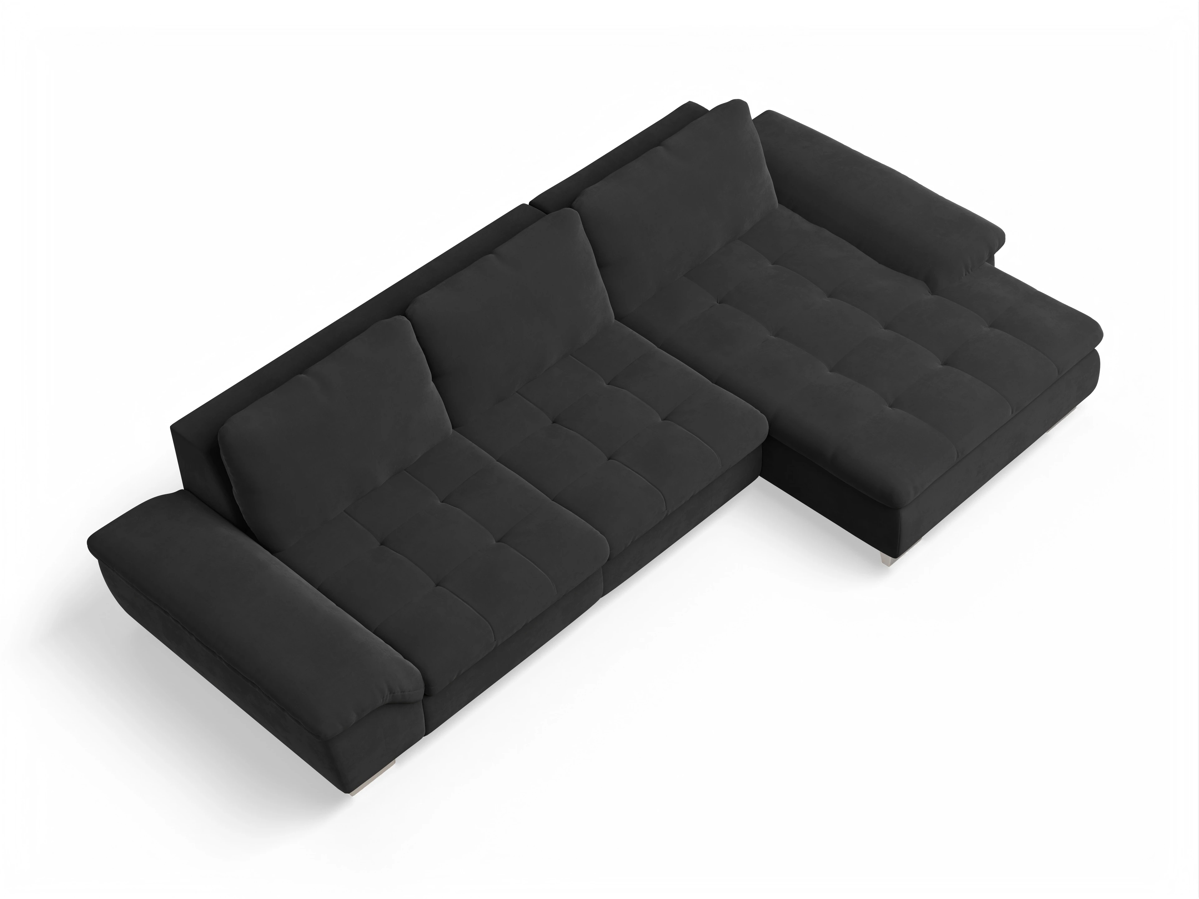 Ansicht des Produktes SC Smart 1007 Ecksofa rechts Abschluss offen in Stoff Grau
