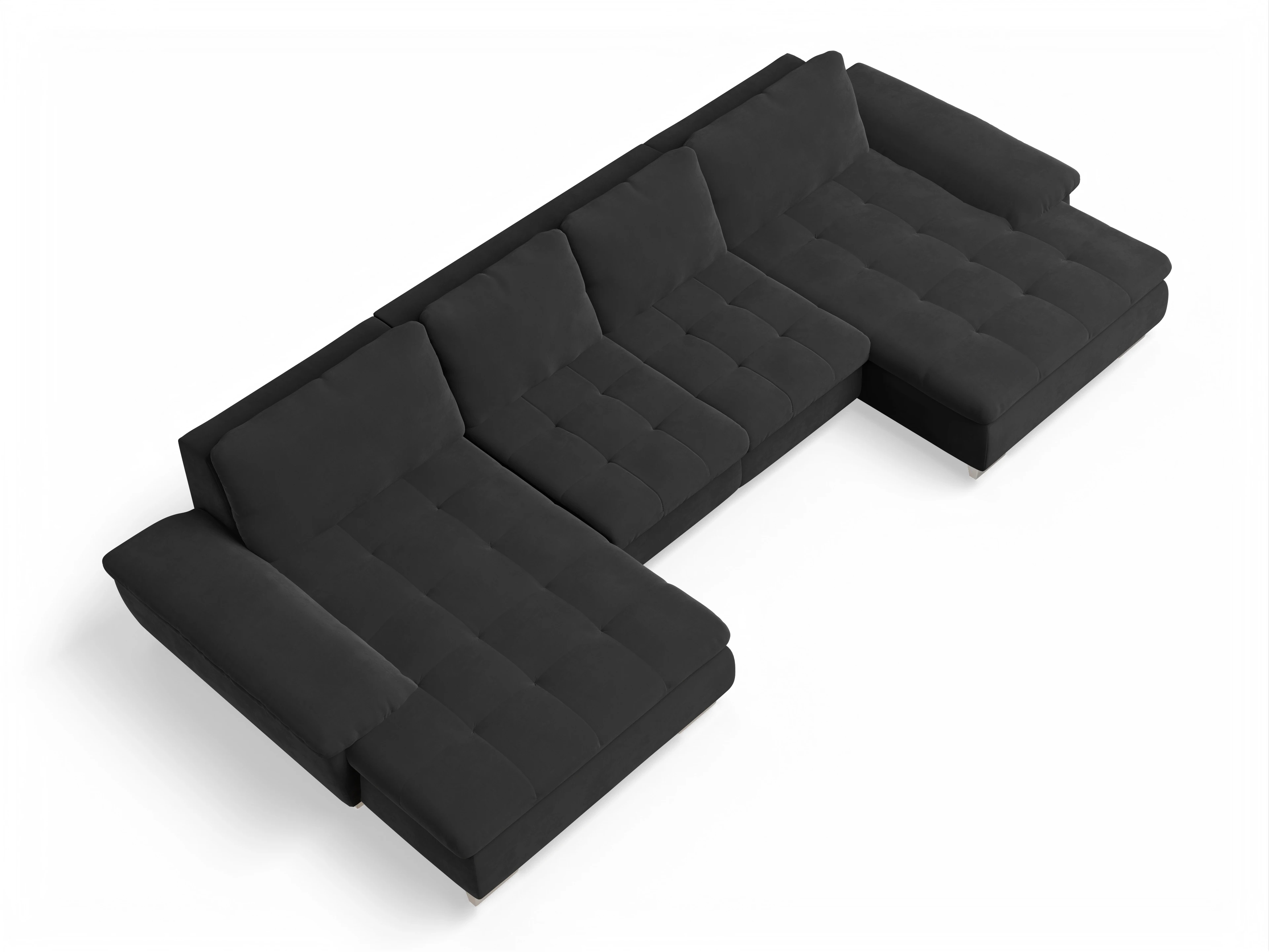 Ansicht des Produktes SC Smart 1007 Wohnlandschaft offen beidseitig in Stoff Grau