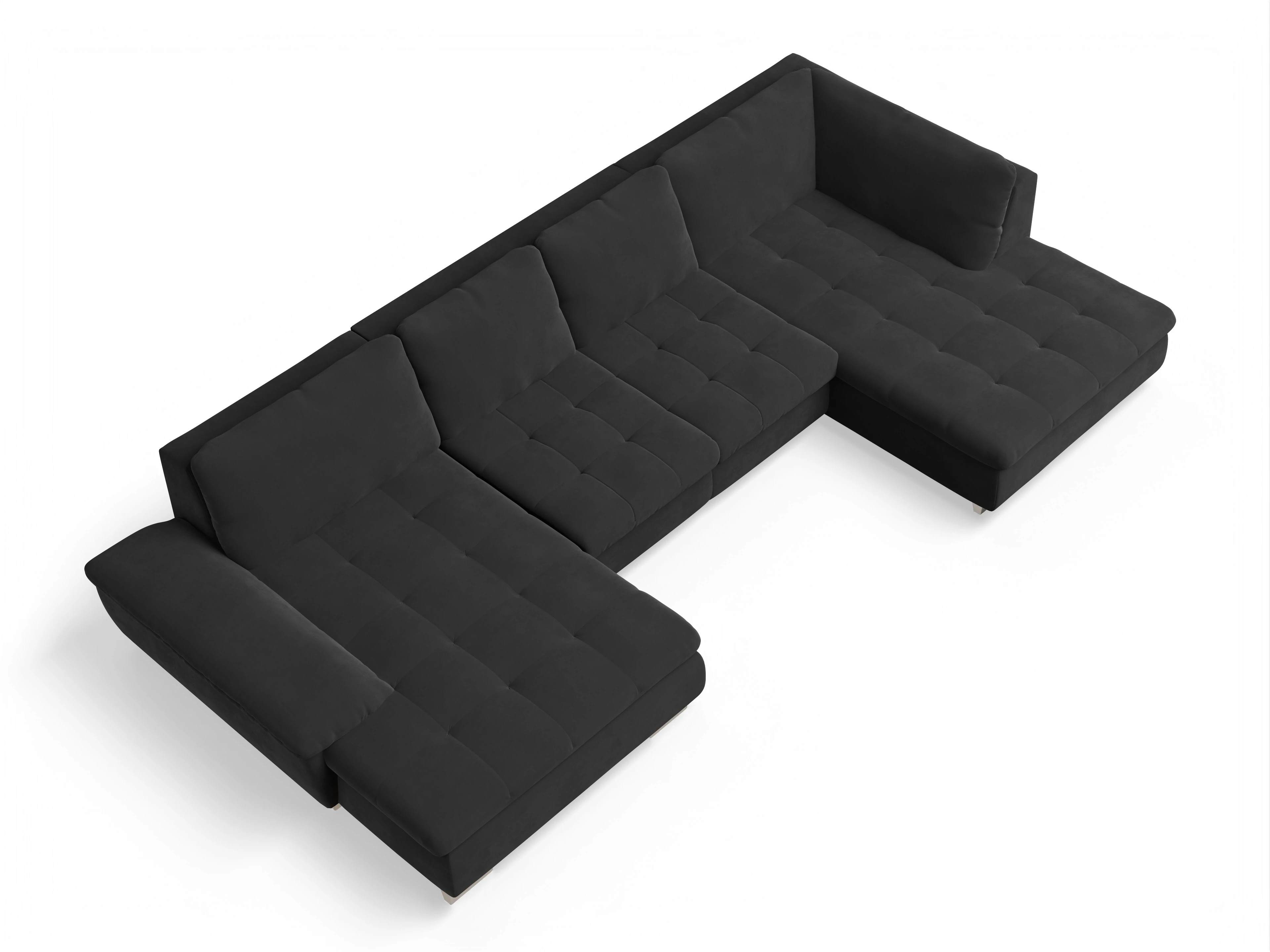 Ansicht des Produktes SC Smart 1007 Wohnlandschaft offen beidseitig in Stoff Grau