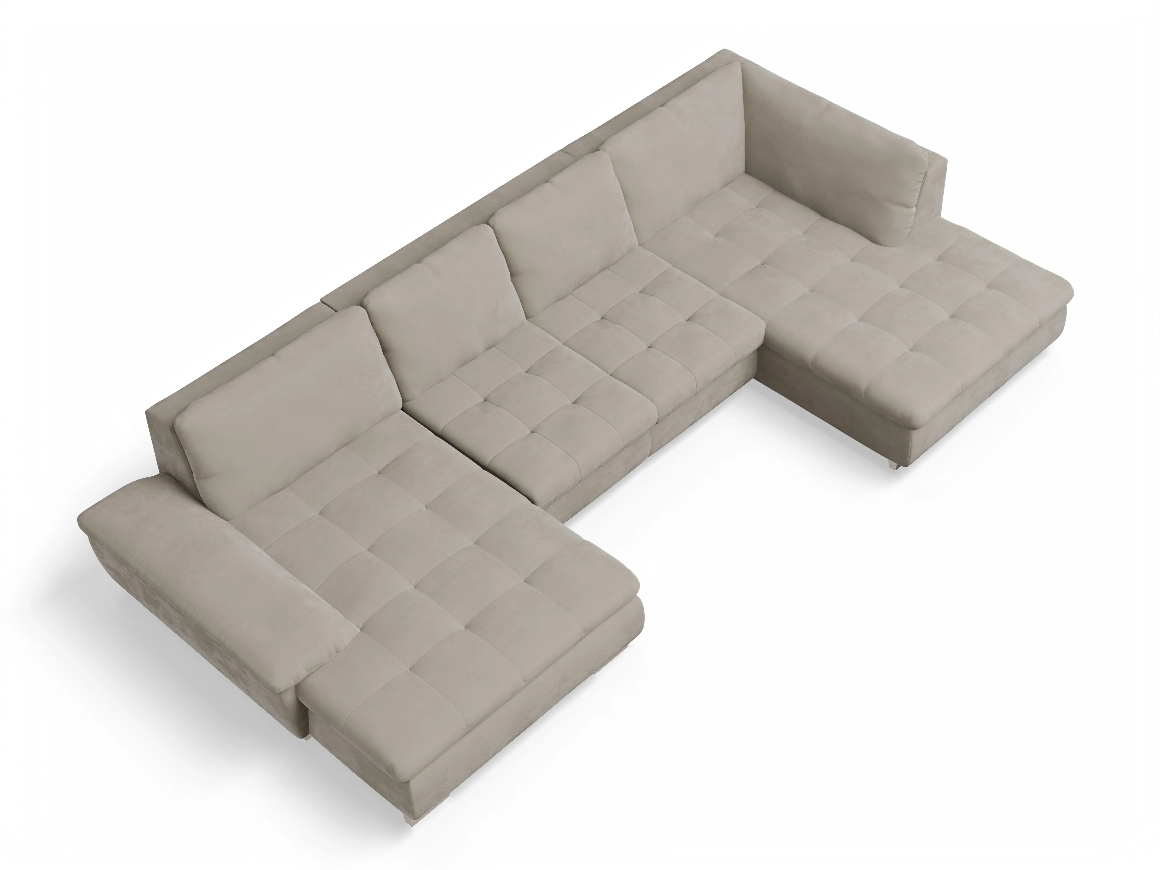 Ansicht des Produktes SC Smart 1007 Wohnlandschaft offen beidseitig in Stoff Beige