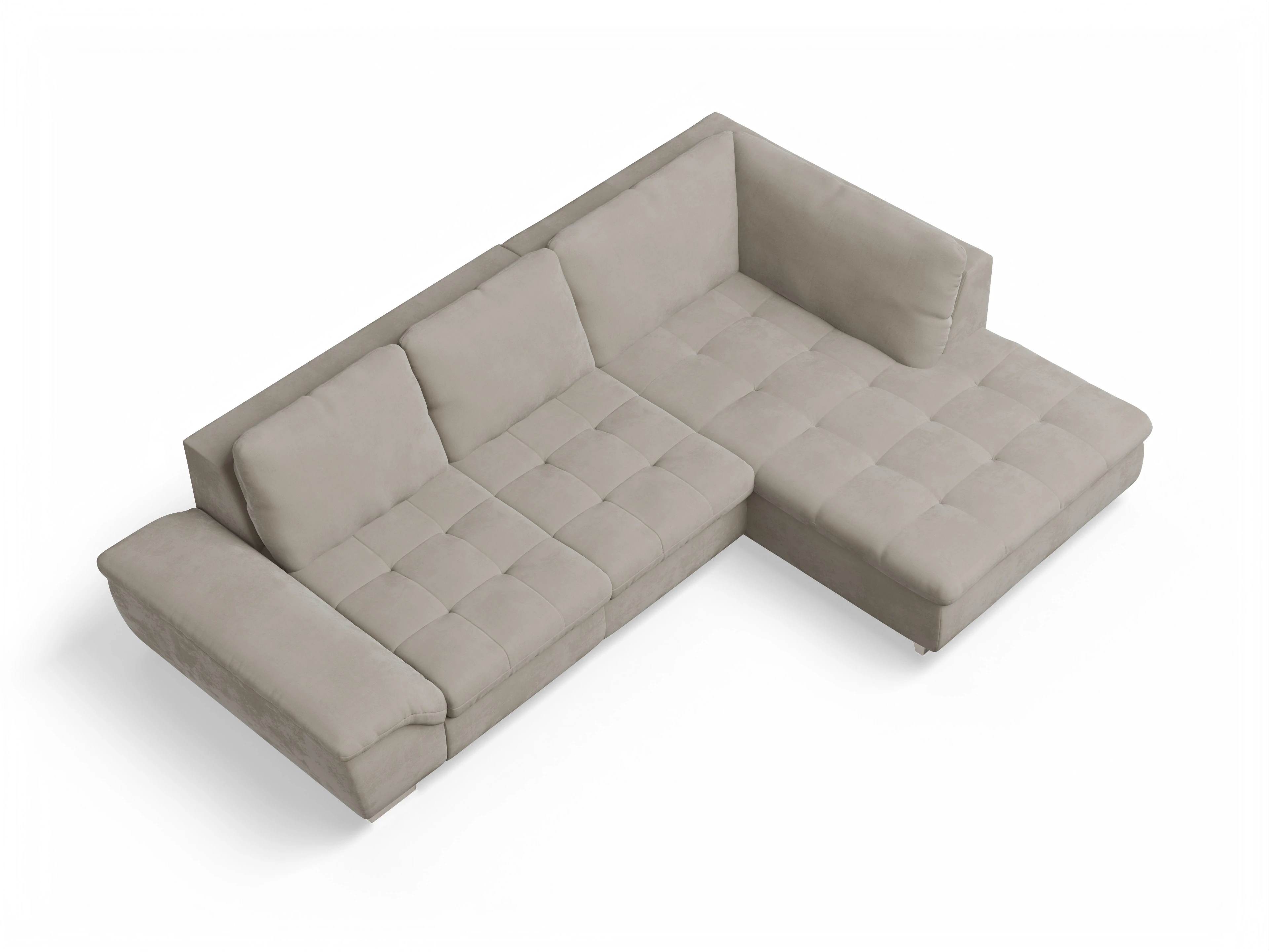 Ansicht des Produktes SC Smart 1007 Ecksofa rechts Abschluss offen in Stoff Beige