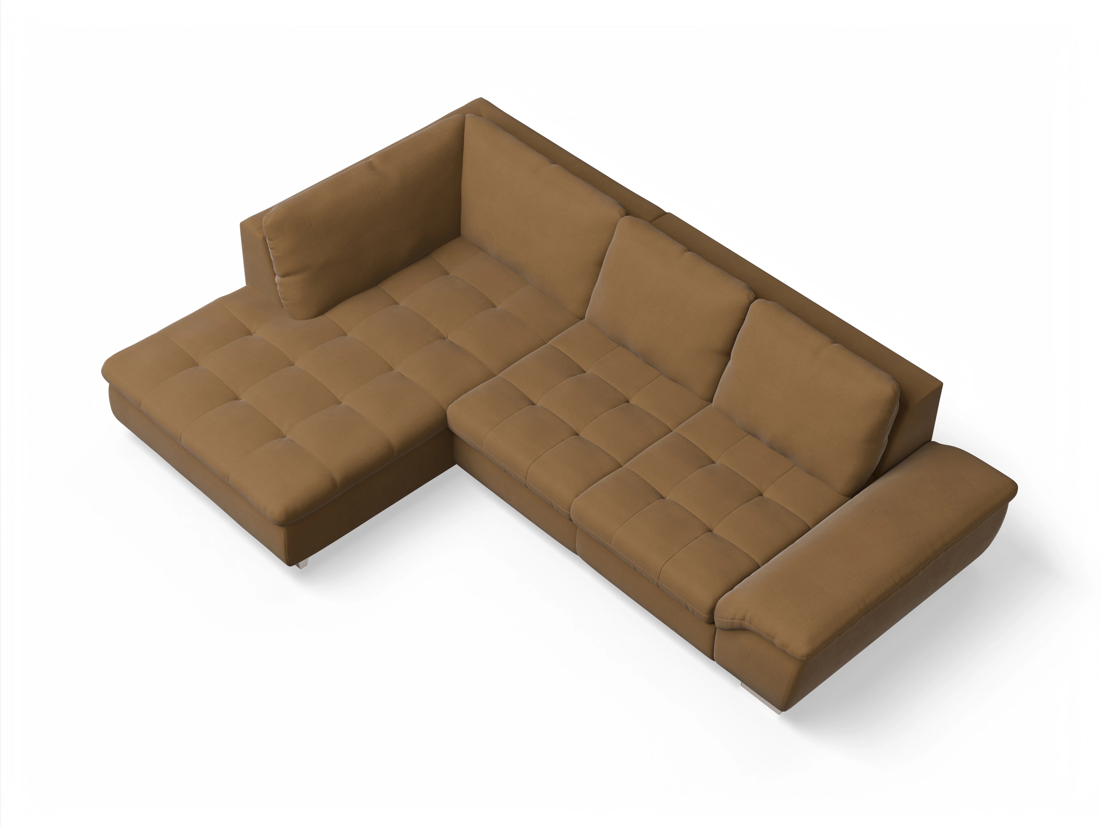 Ansicht des Produktes SC Smart 1007 Ecksofa links Abschluss offen in Stoff Orange
