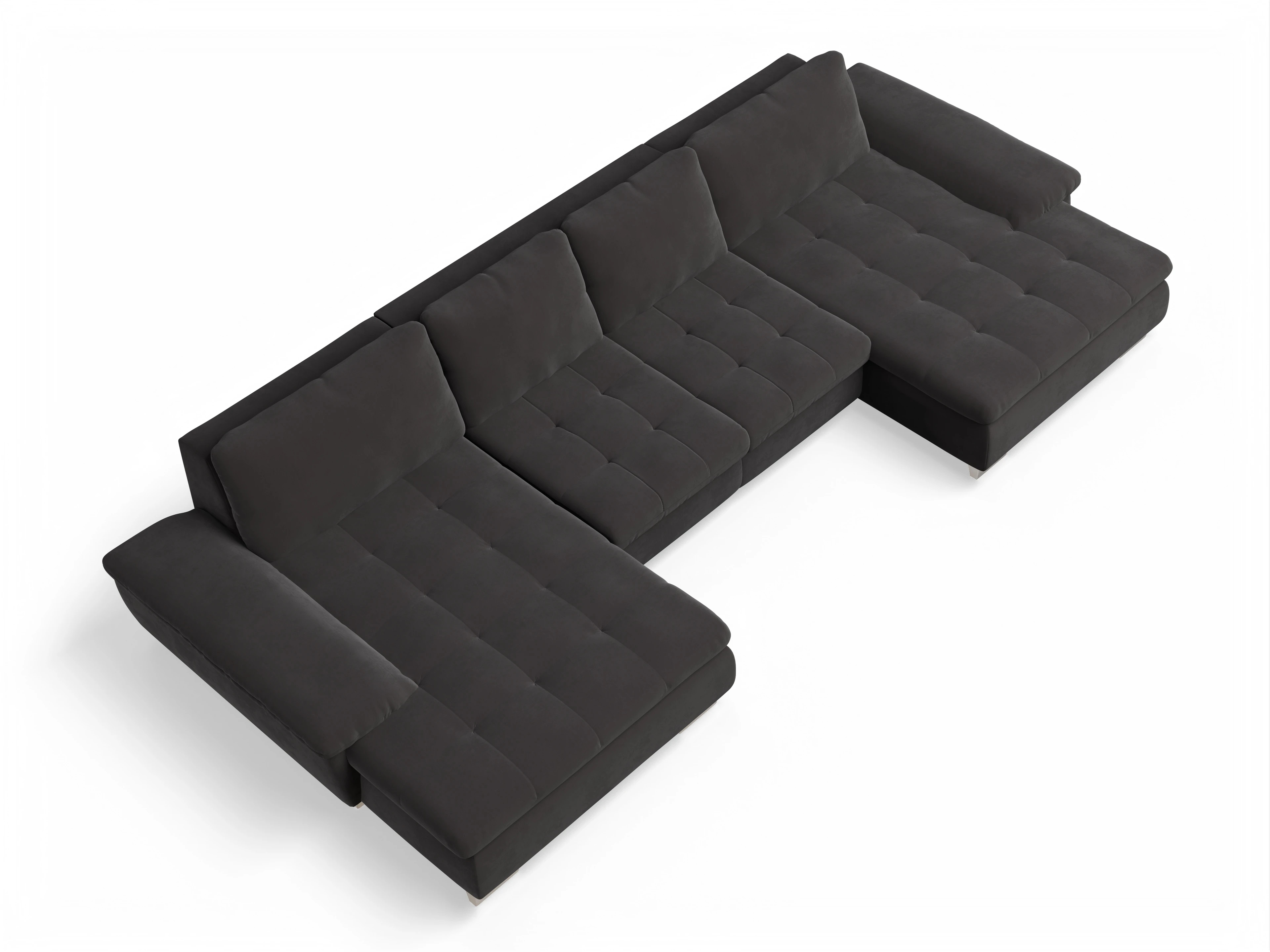 Ansicht des Produktes SC Smart 1007 Wohnlandschaft offen beidseitig in Stoff Grau