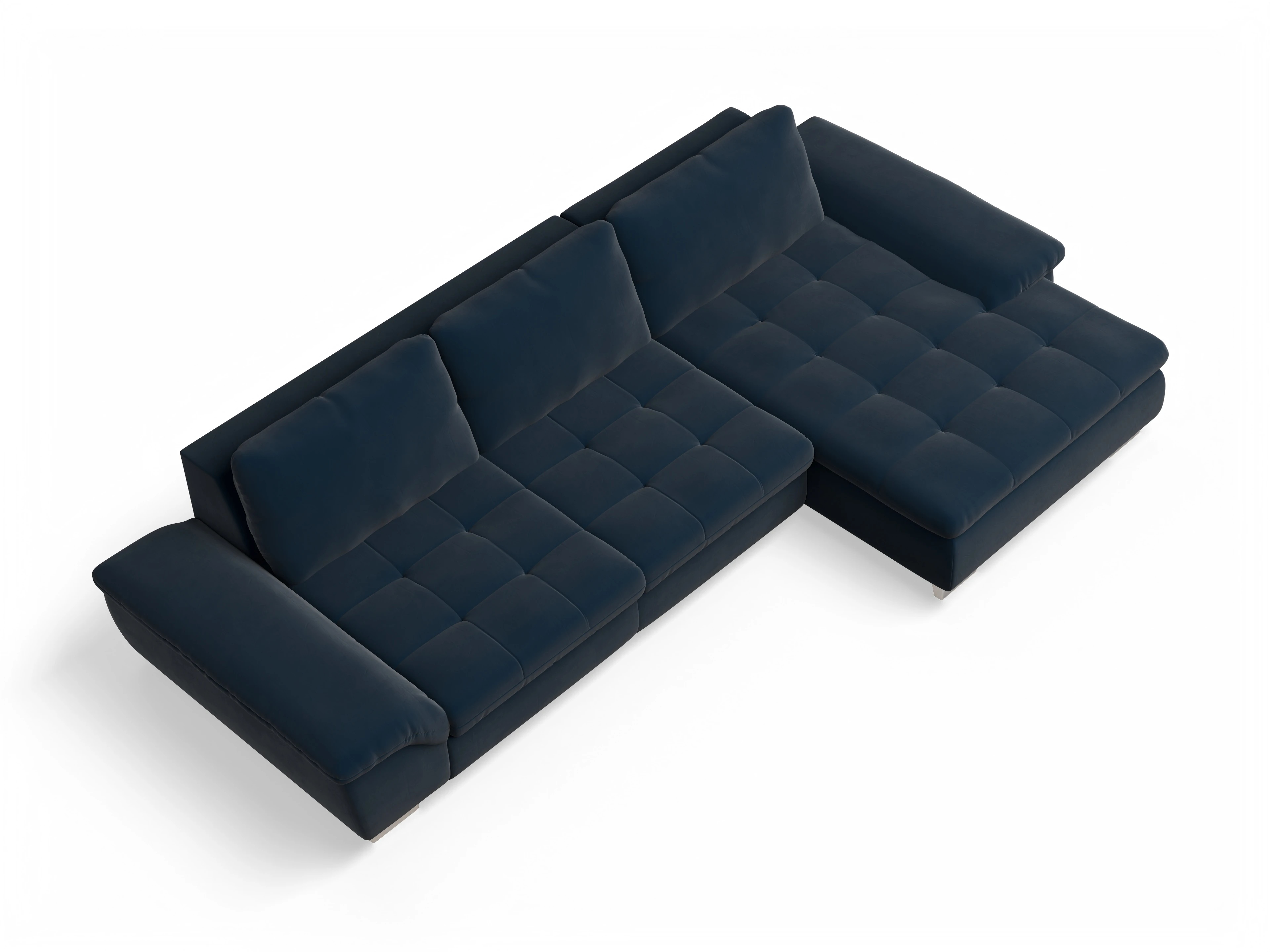 Ansicht des Produktes SC Smart 1007 Ecksofa rechts Abschluss offen in Stoff Blau
